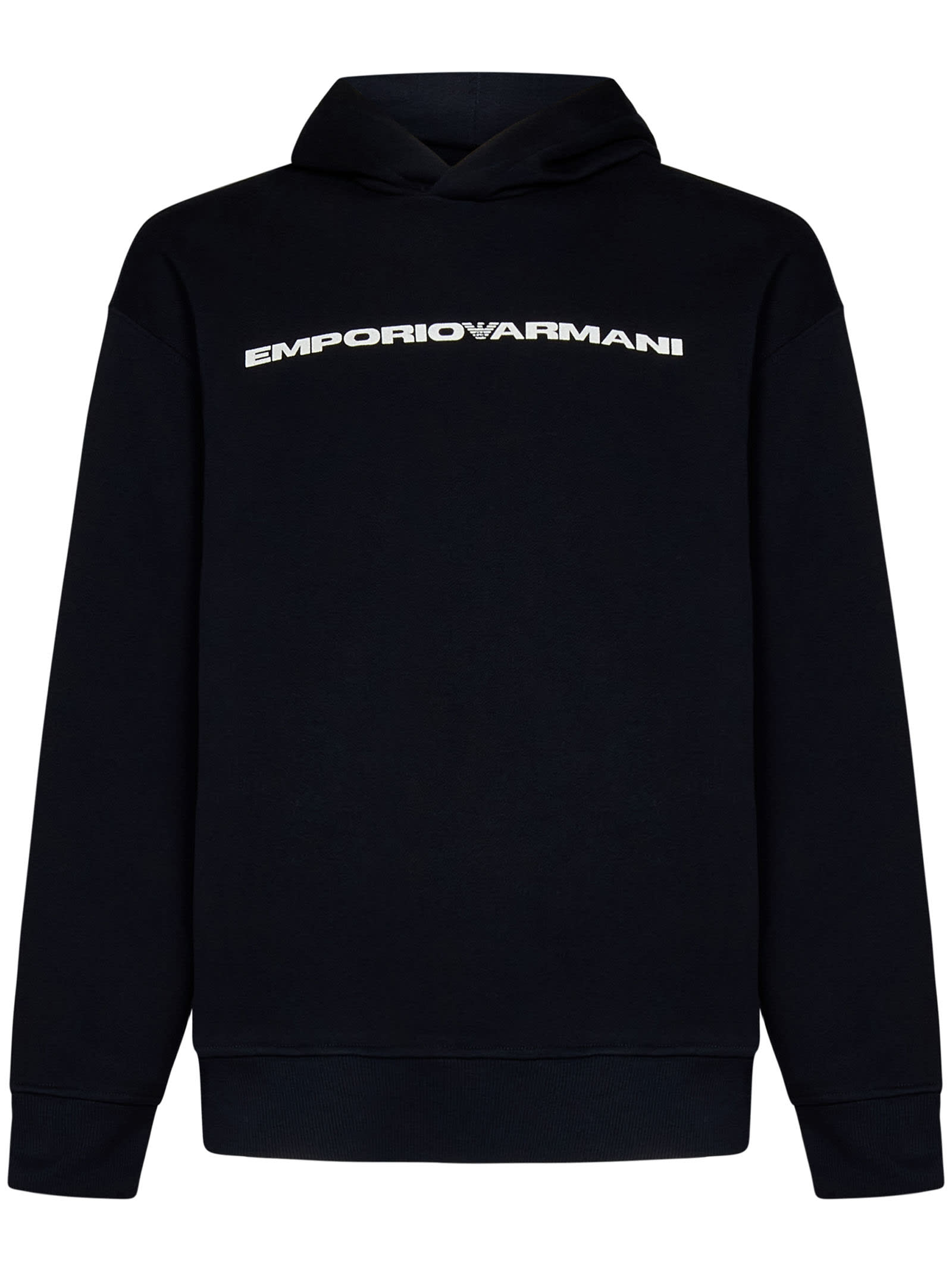 Emporio Armani Sweatshirt In Navy Print