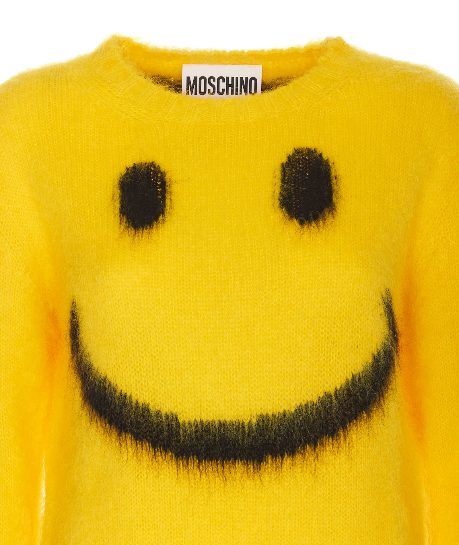 Shop Moschino Smiley Sweater In Yellow