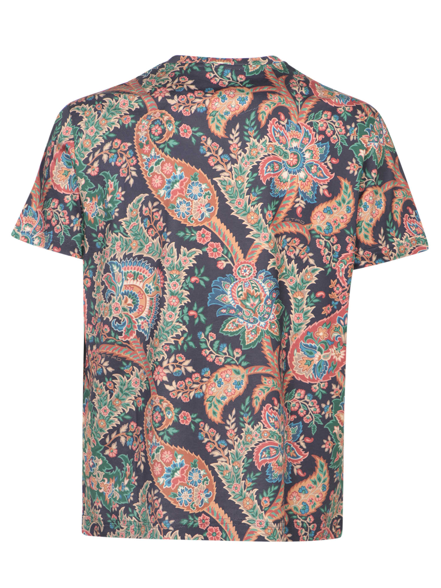 Shop Etro Roma Blue Patterned T-shirt