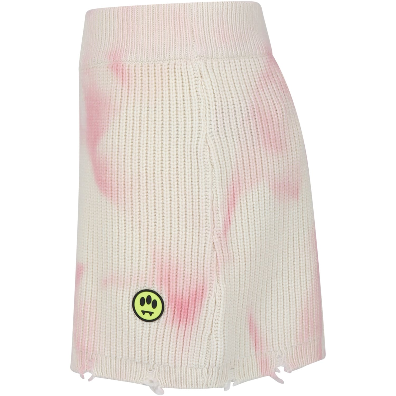 Shop Barrow Pink Skirt For Girl With Logo In Rosa
