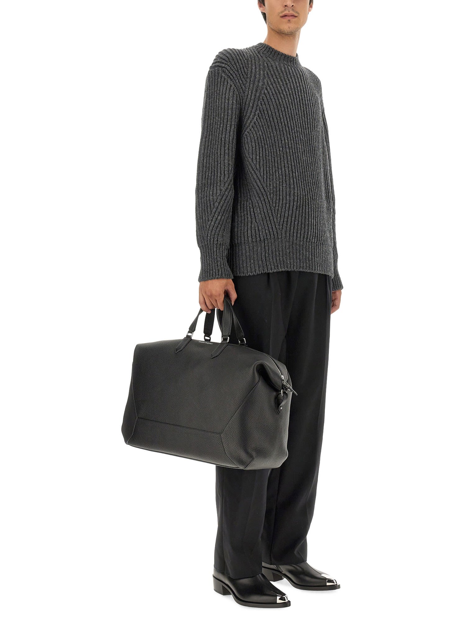Alexander Mcqueen Alexander Mc Queen Organic Cotton Trousers In Nero