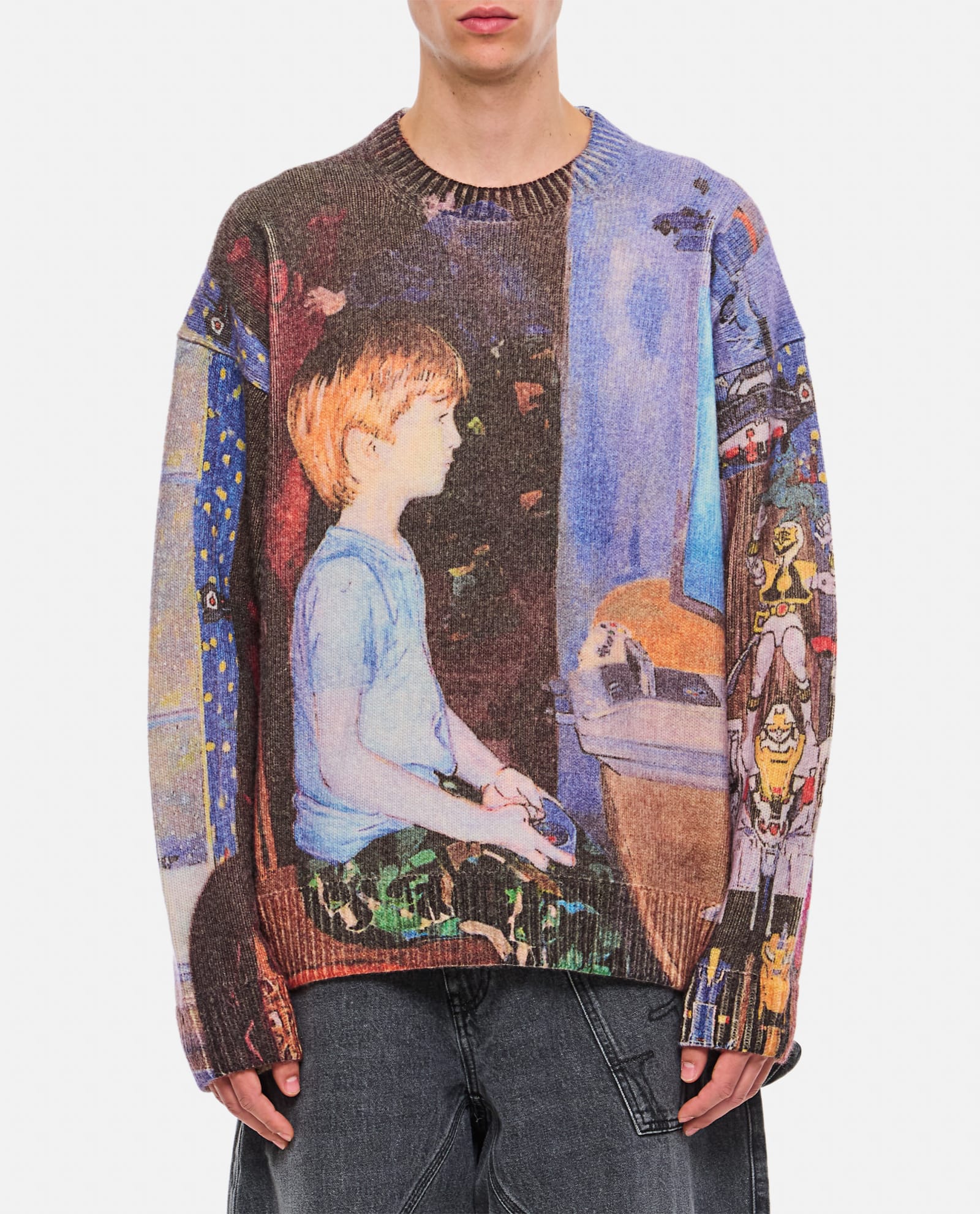 Shop Jw Anderson Printed Jumper In Multicolour