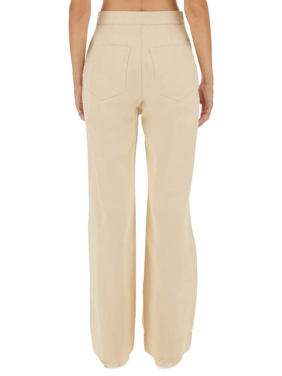 Jil Sander Flared Pants In Ivory