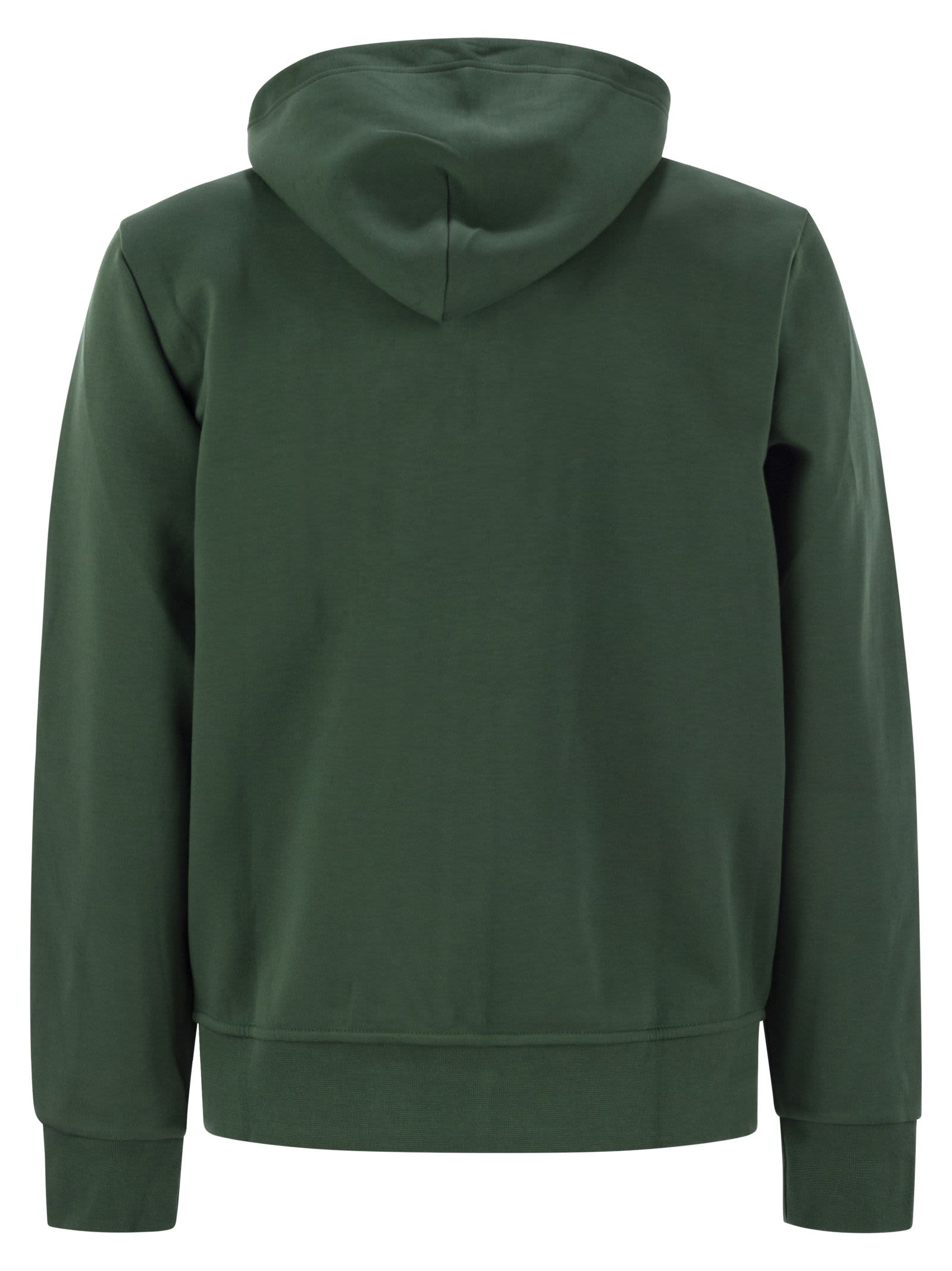 Shop Polo Ralph Lauren Hooded Sweatshirt In Green