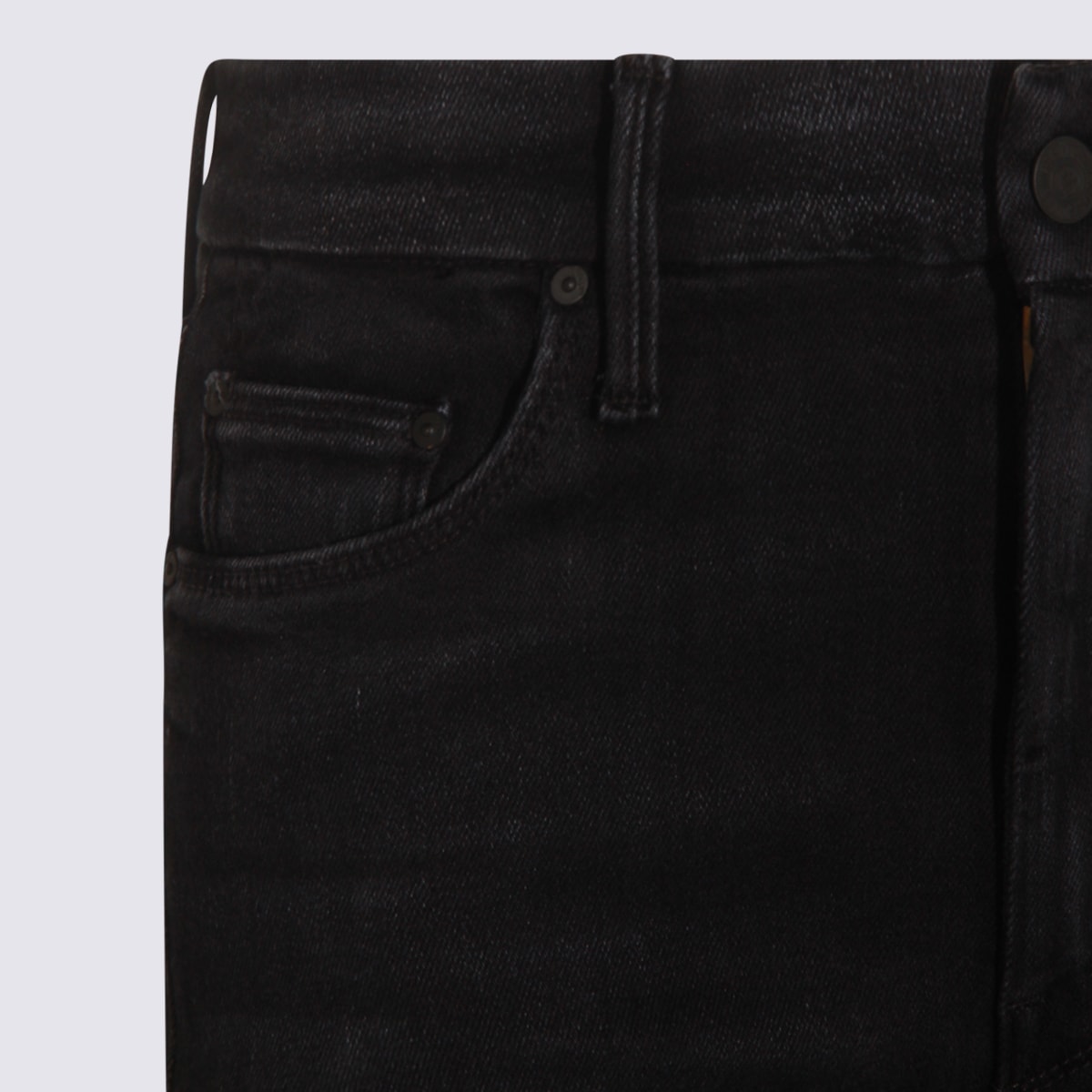 Mother High-waisted Wide-leg Jeans With Clean Lines In Black