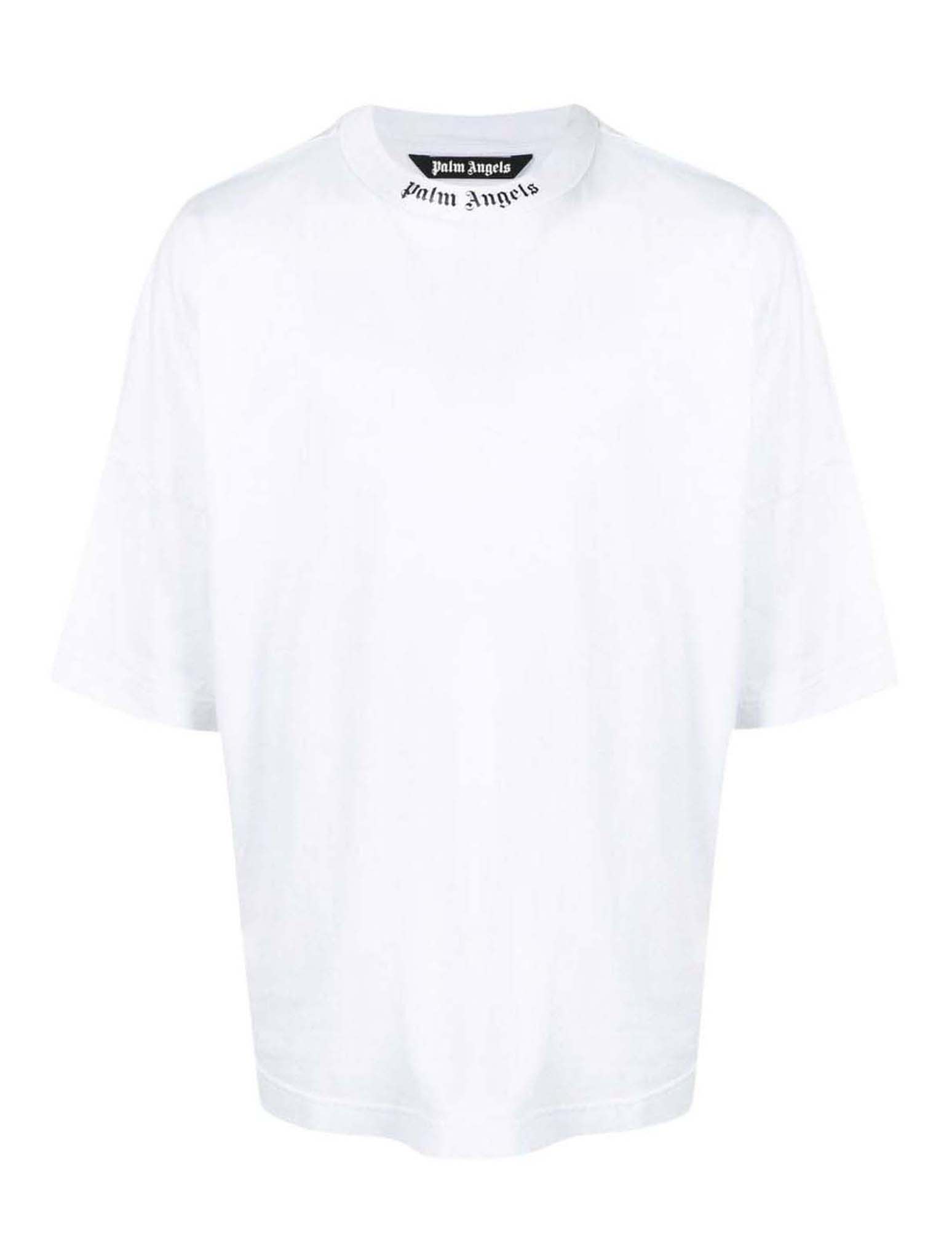 PALM ANGELS T-SHIRT CLASSIC LOGO OVER TEE White Man