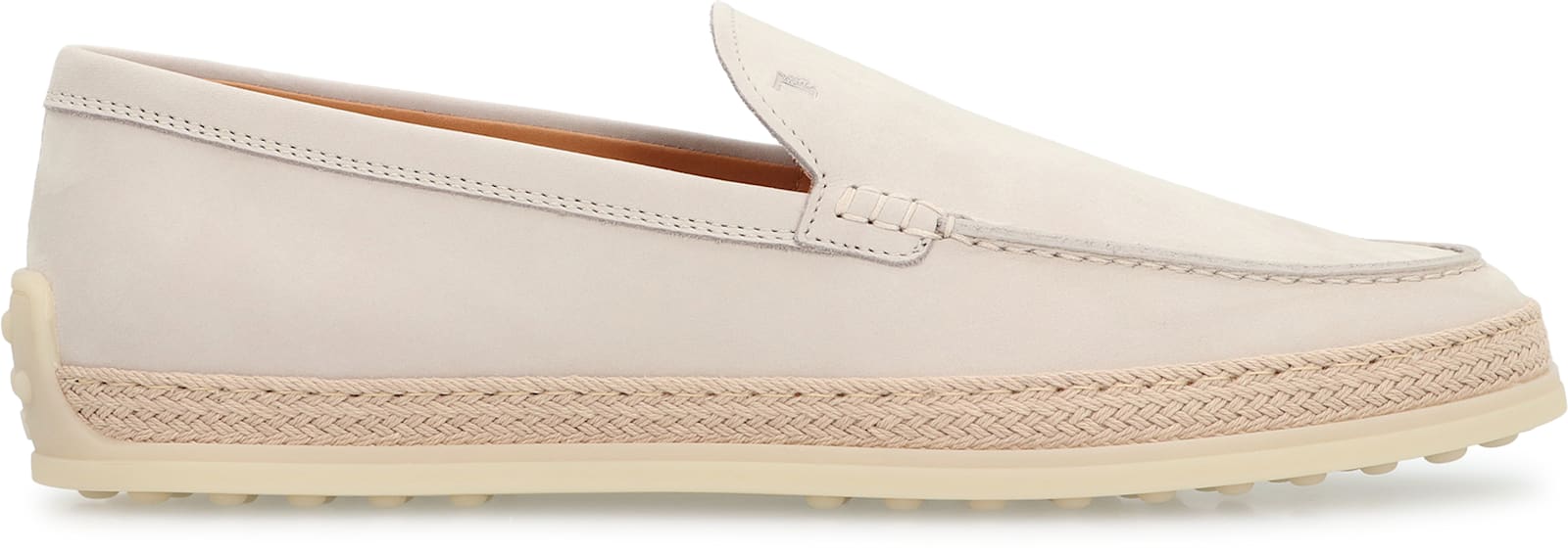 Tod's Leather Rope-trimmed-sole Loafers In Multi
