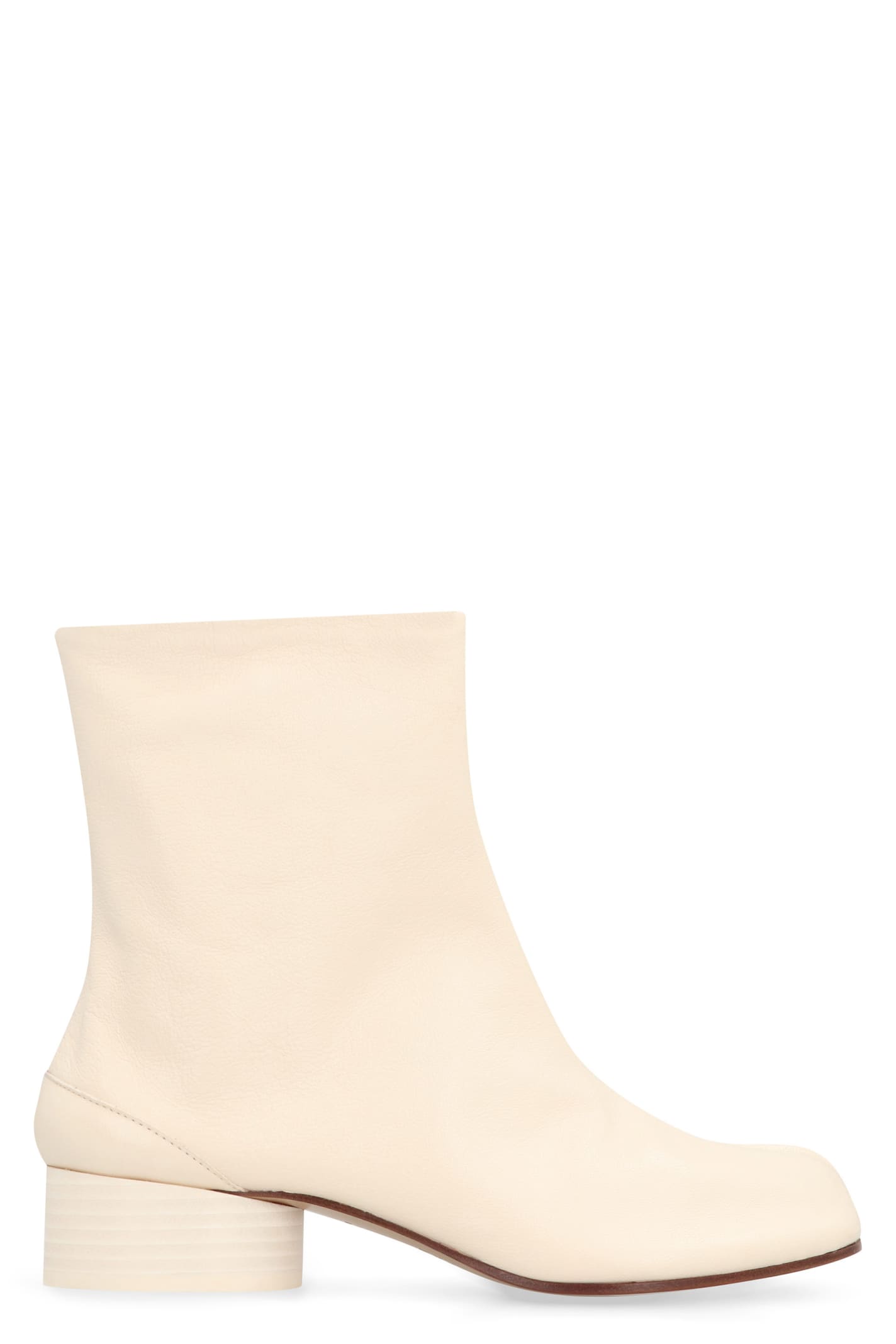 MAISON MARGIELA TABI LEATHER ANKLE BOOTS