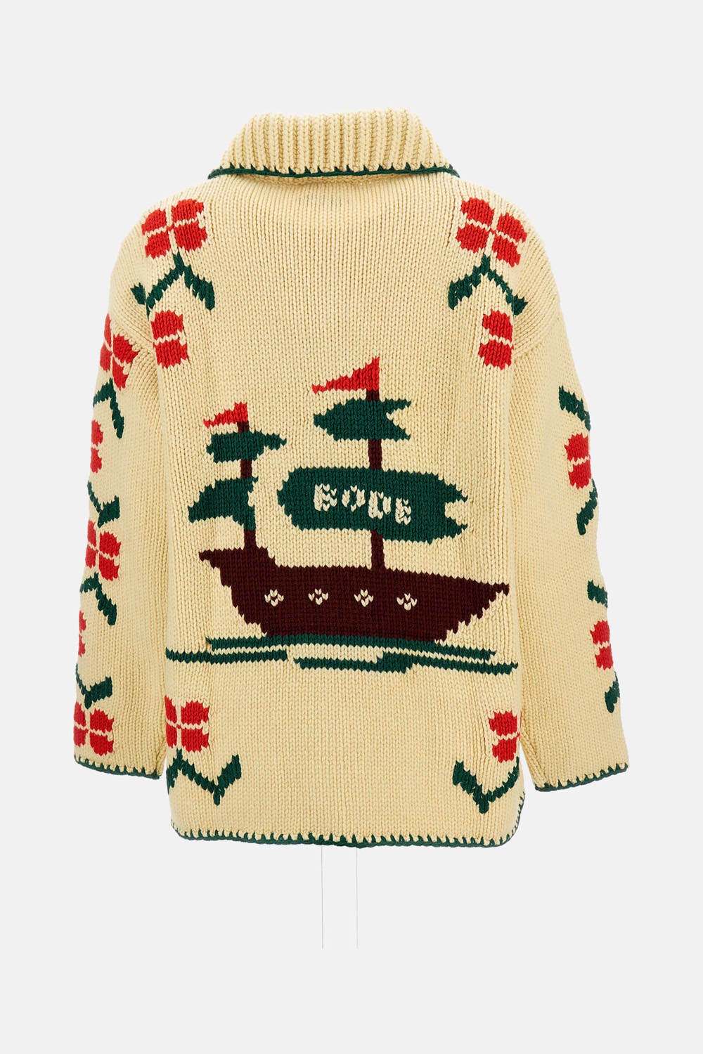 Bode Patterned-intarsia Cardigan In Animal Print