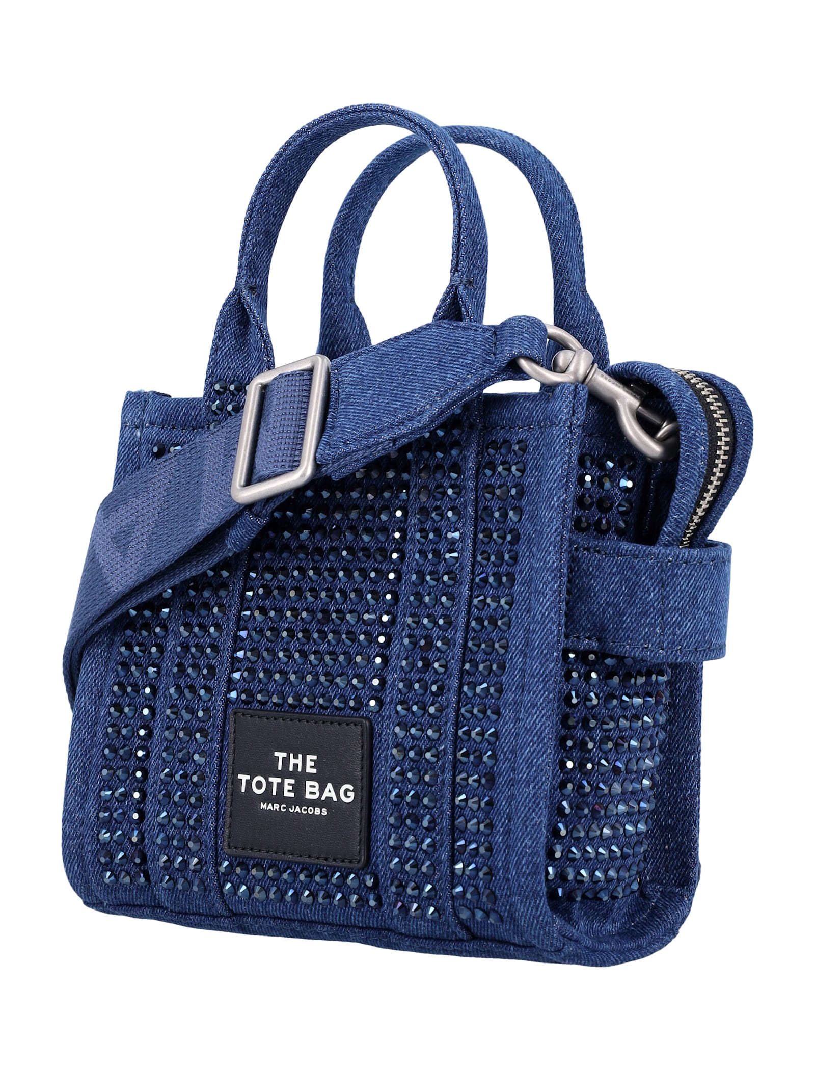 MARC JACOBS THE CRYSTAL DENIM CROSSBODY TOTE BAG