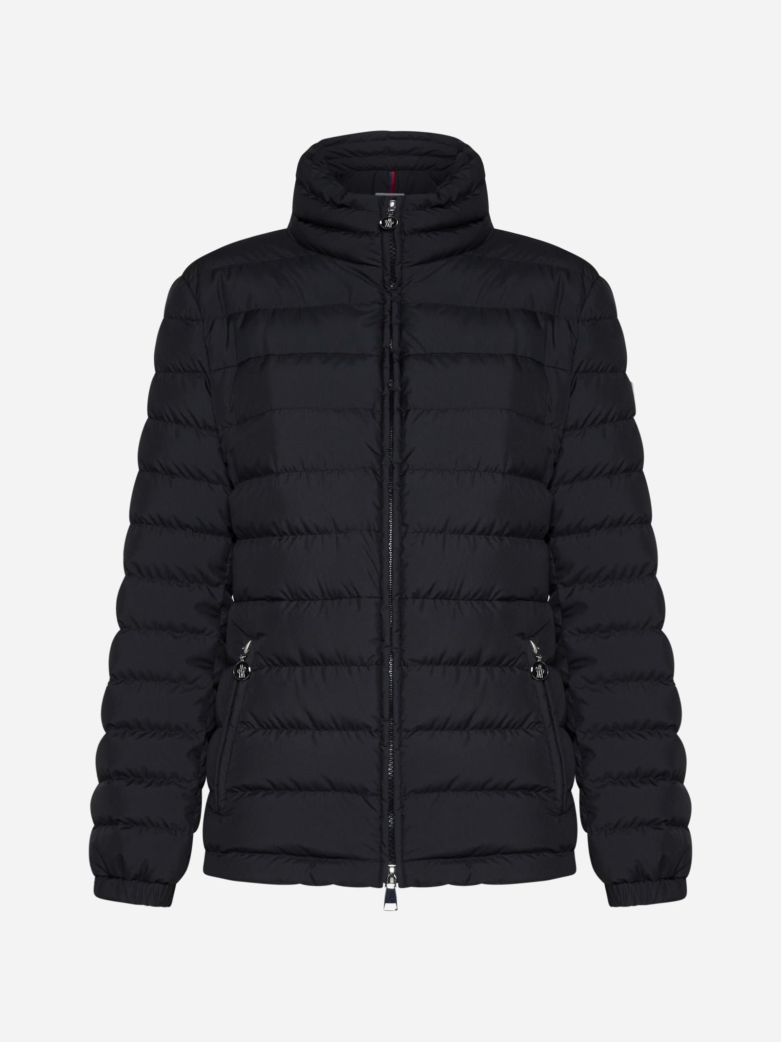 Shop Moncler Abderos Quilted Nylon Down Jacket In Black