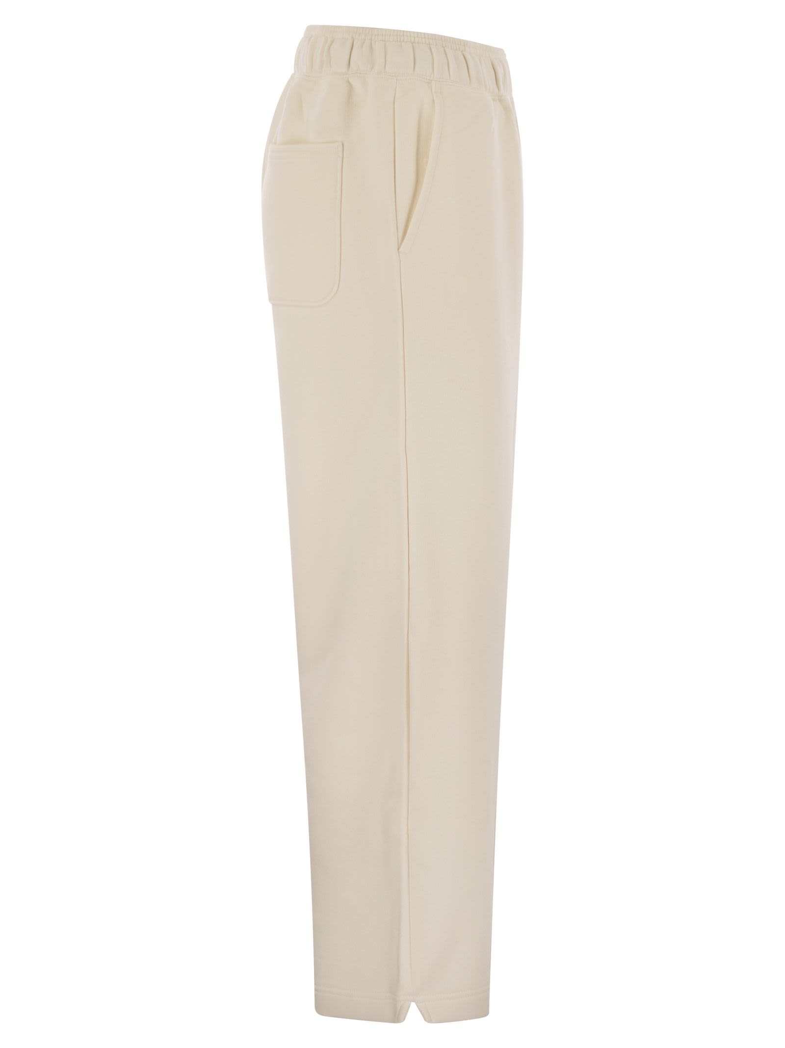 New Balance Fleece Trousers With Logo In Neutral