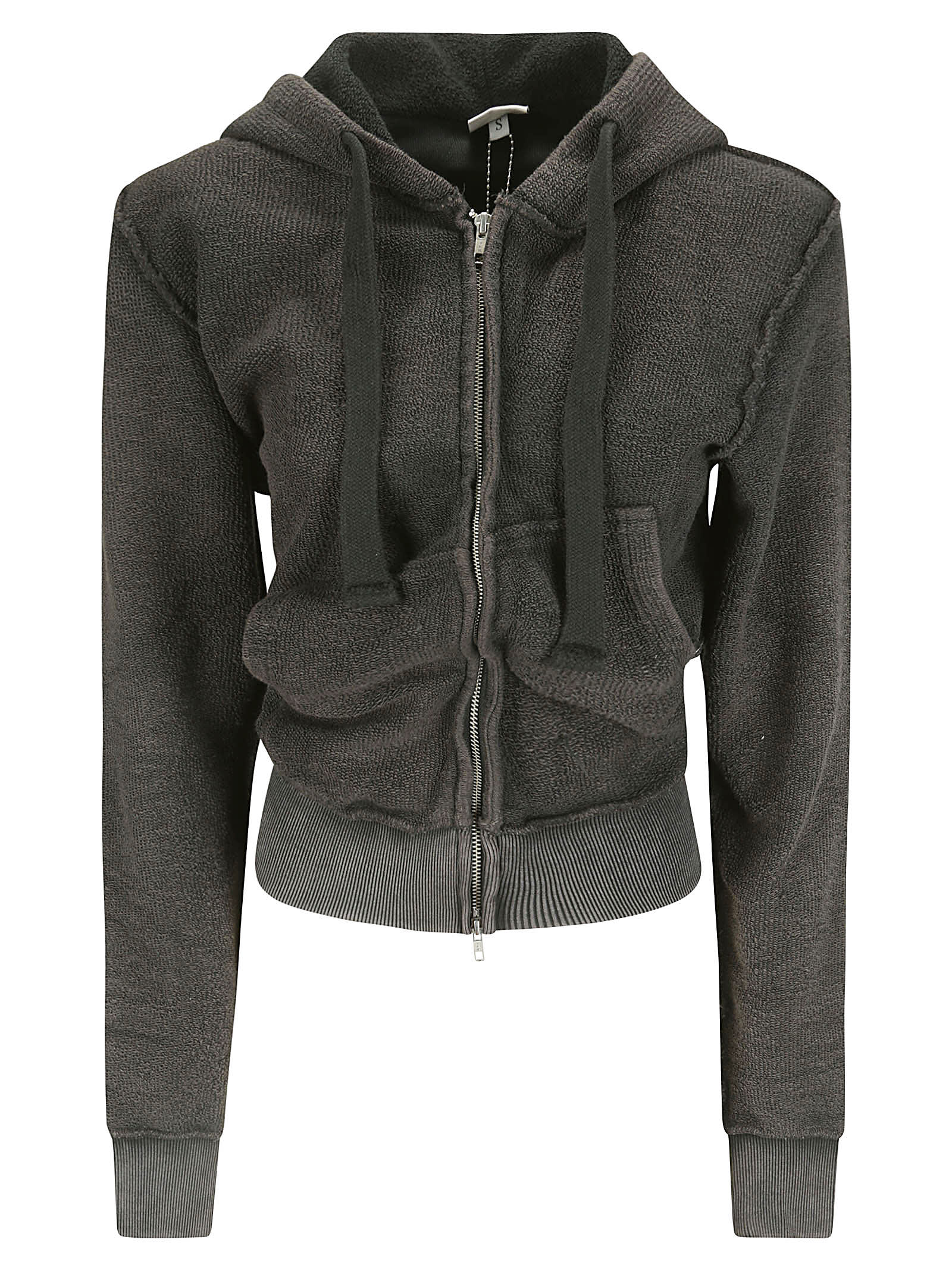 Vaquera Womens Inside Out Twisted Hoodie In Black
