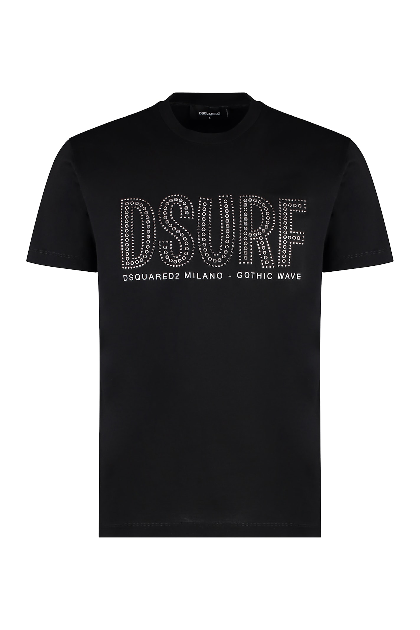 Shop Dsquared2 Cotton Crew-neck T-shirt In Black