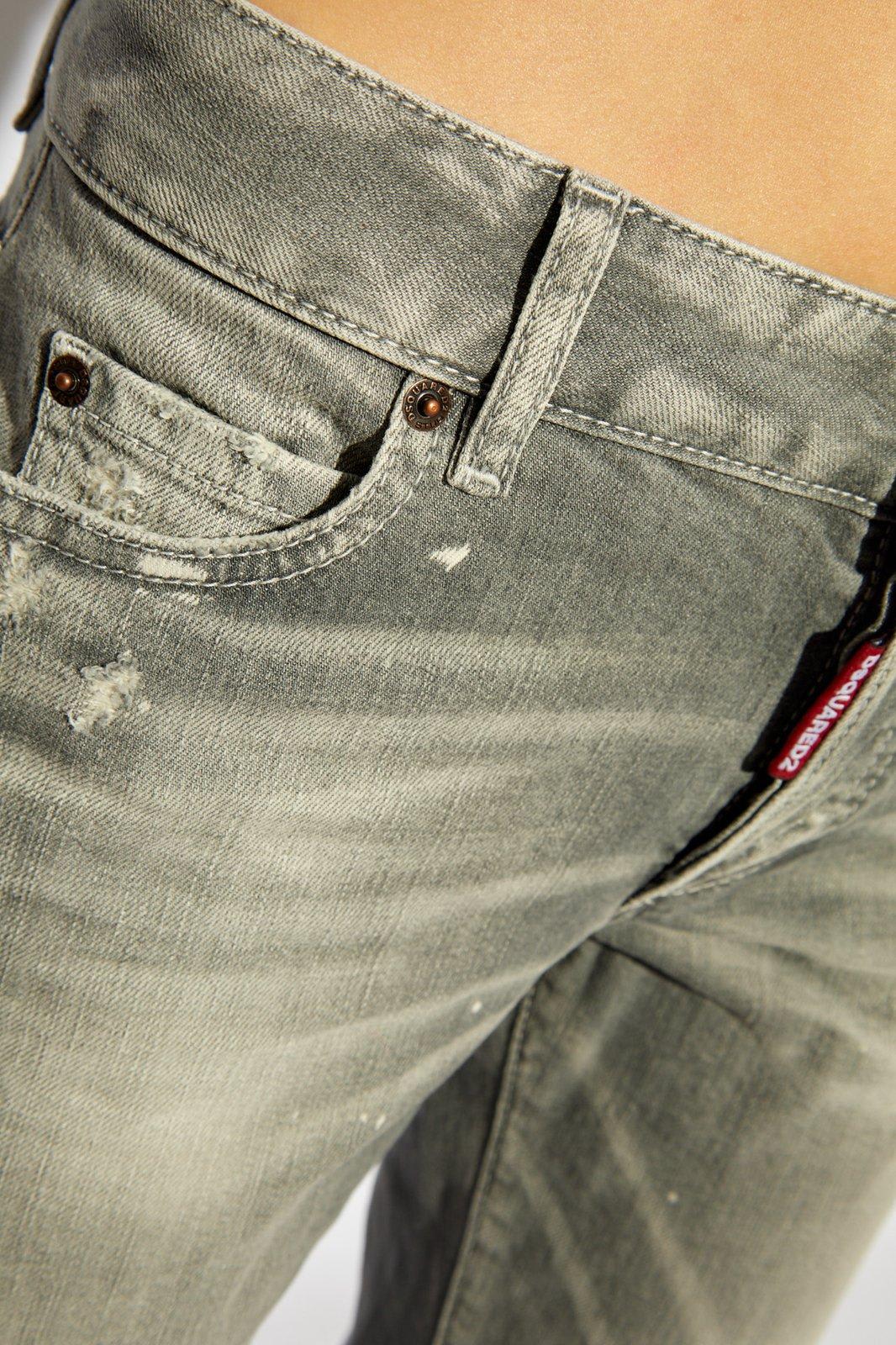 Dsquared2 Distressed Straight-leg Jeans