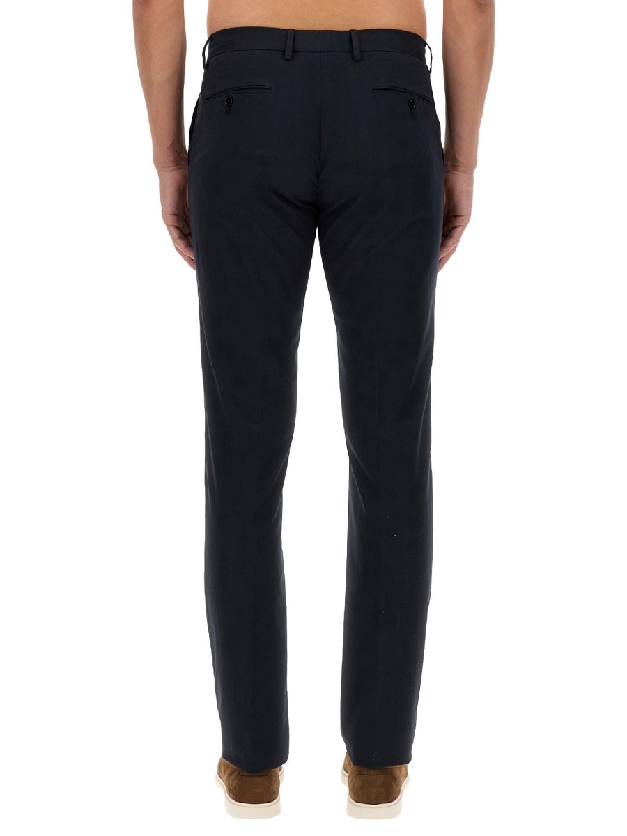 Shop Zegna Cotton Pants In Blue