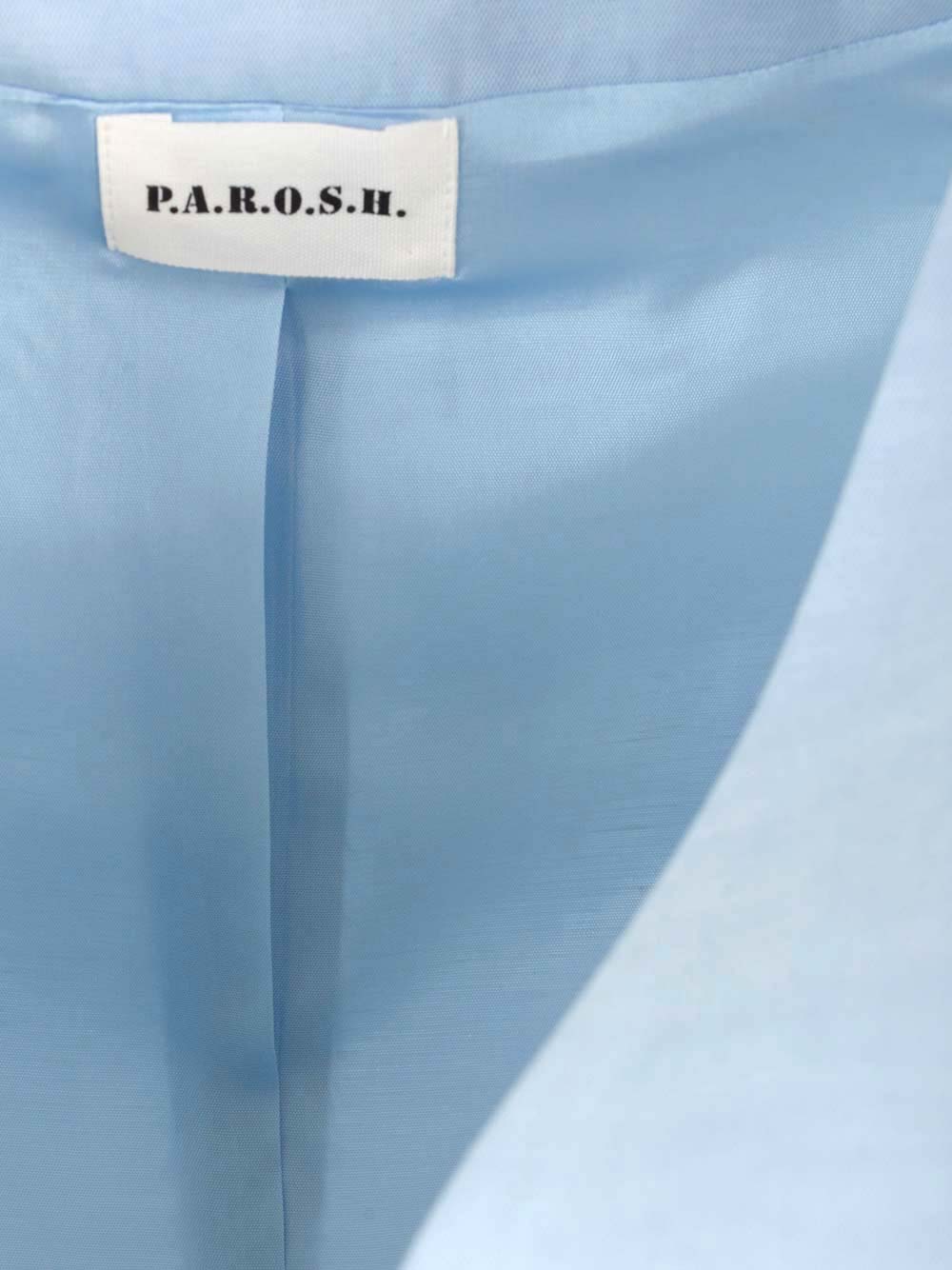 Shop P.a.r.o.s.h Viscose And Linen Vest In Azzurro