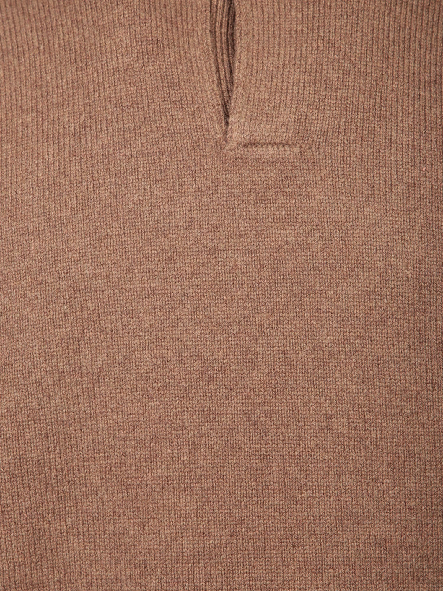 Shop Zanone Brown Knitted Long Sleeve Polo Shirt