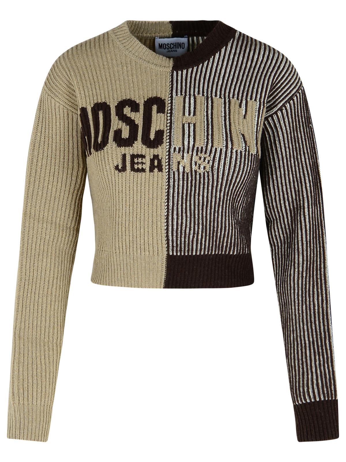 M05ch1n0 Jeans Two-tone Cashmere Blend Sweater In Multi