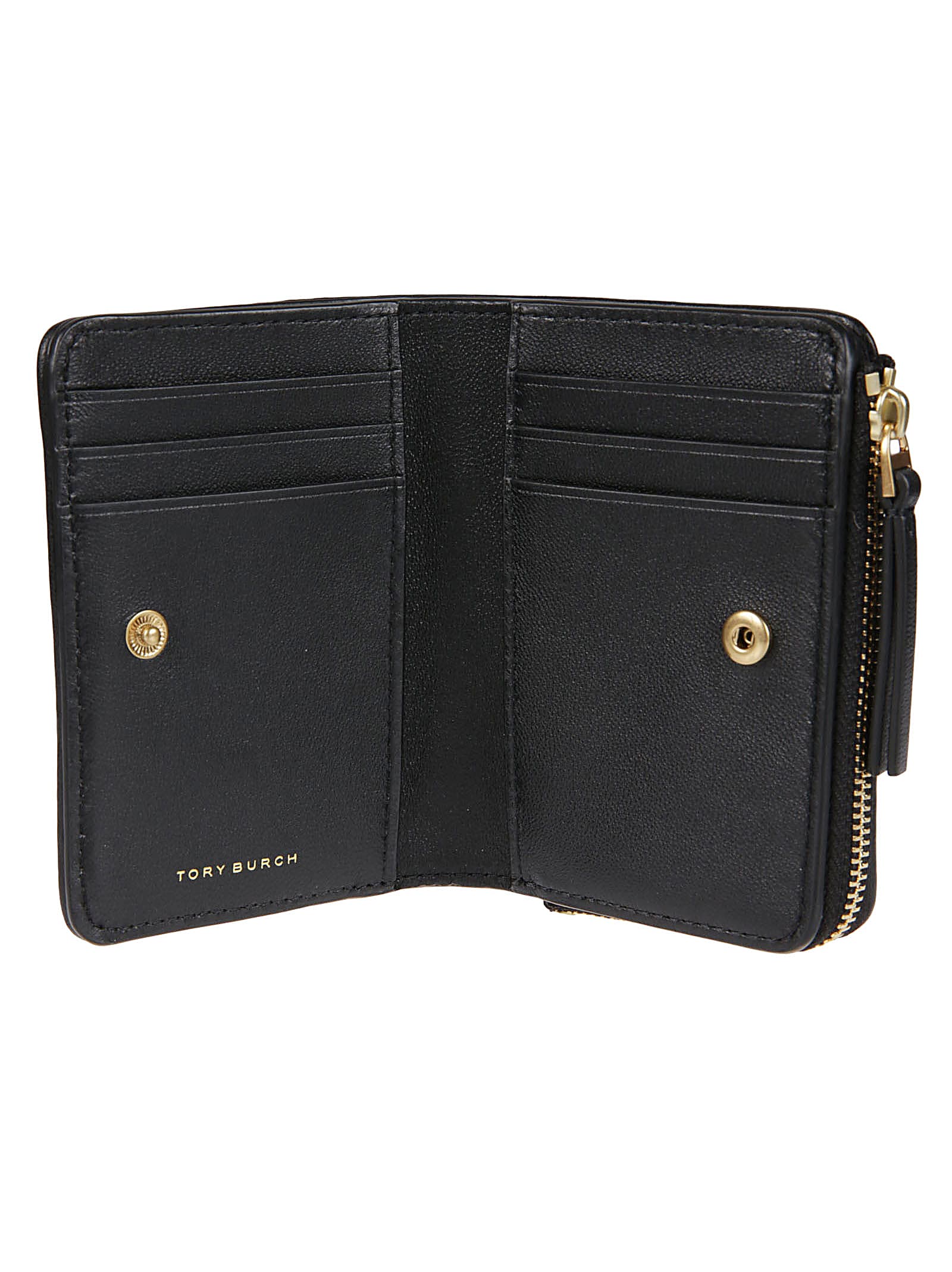 Tory Burch Kira Chevron Bi-fold Wallet In Black