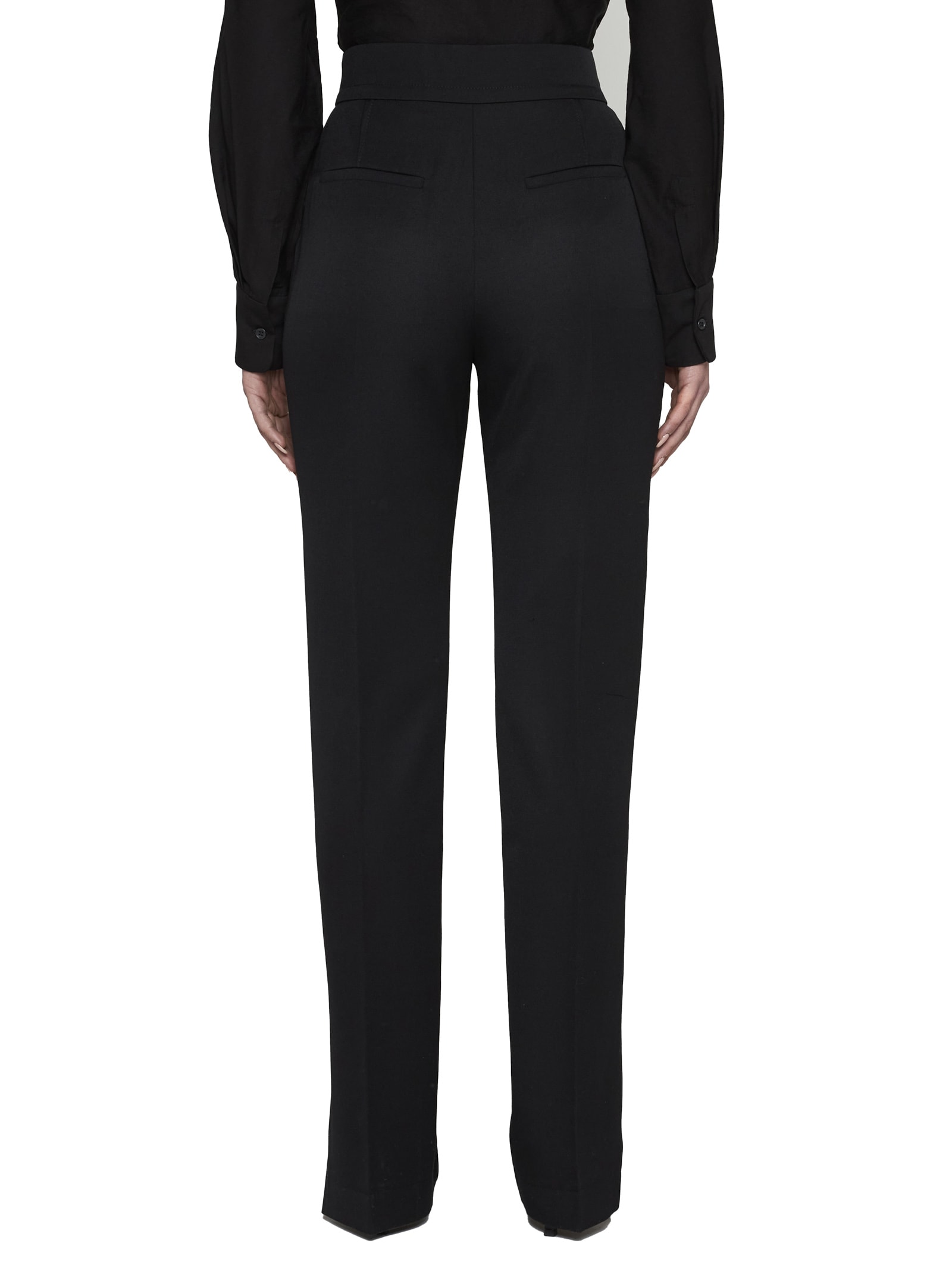 Jacquemus Tibau Wool Trousers In Black
