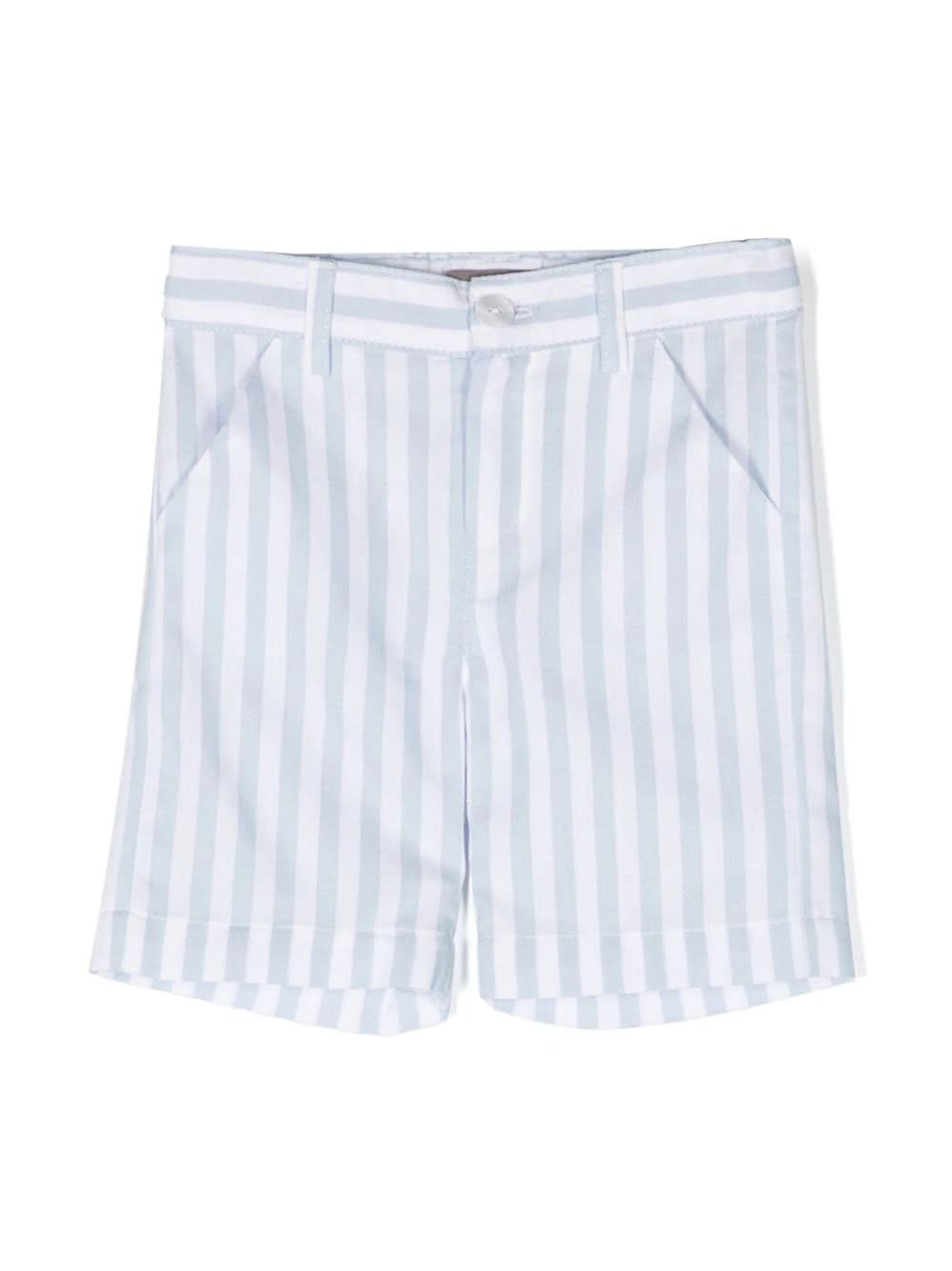 Little Bear Kids' Shorts A Righe In White