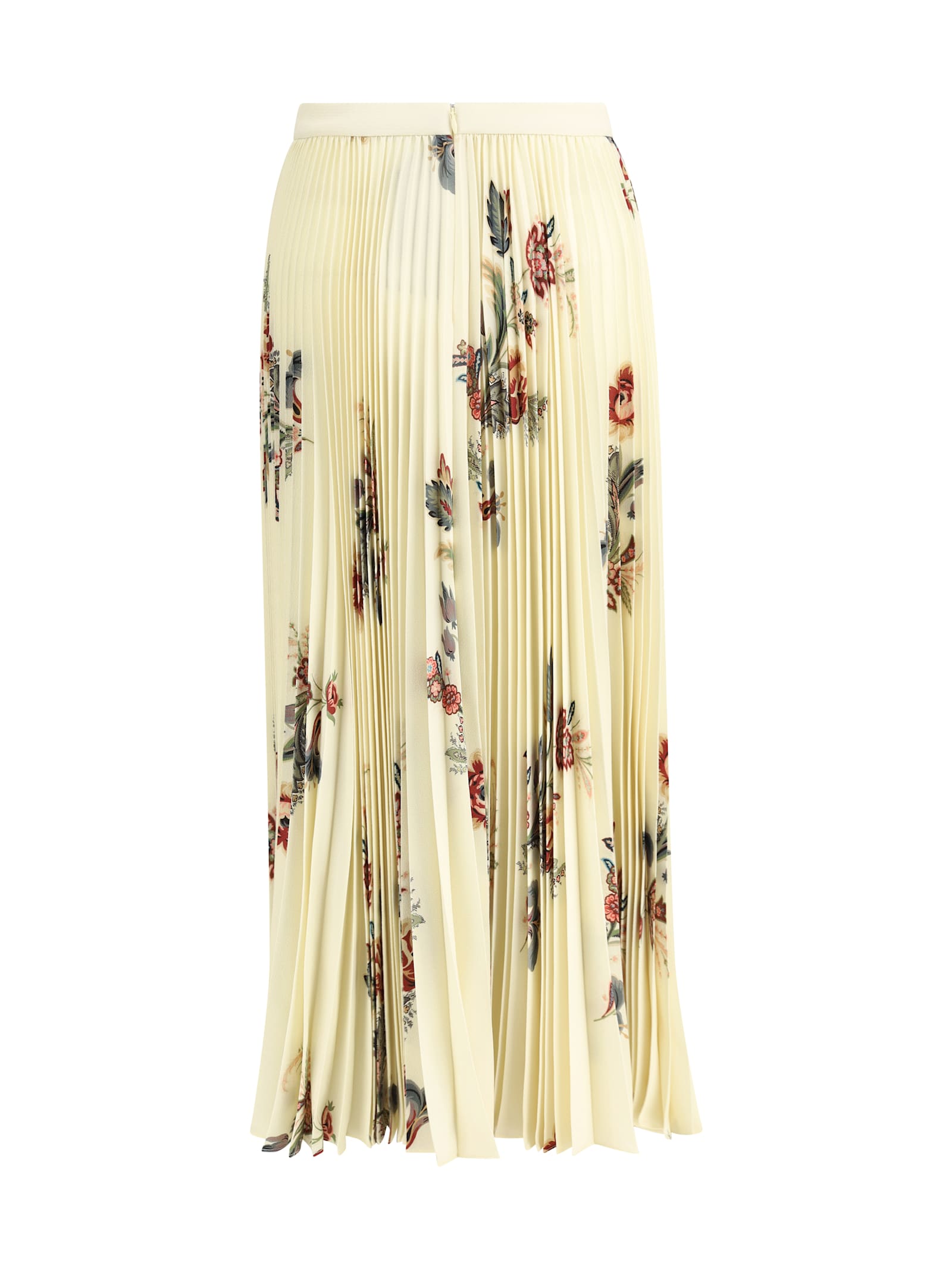 Etro Plissé Midi Skirt In Multi