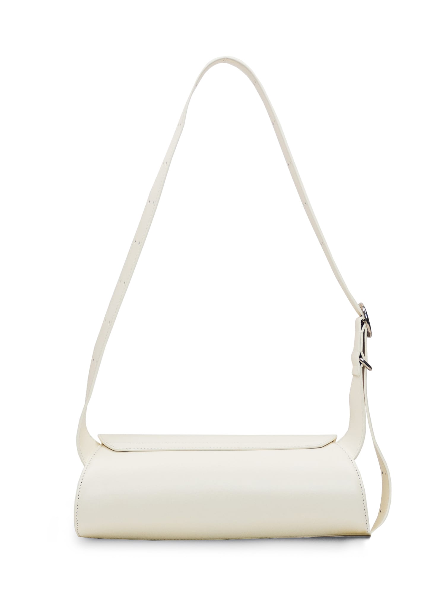 Shop Jil Sander Small Cannolo Bag In Eggshell