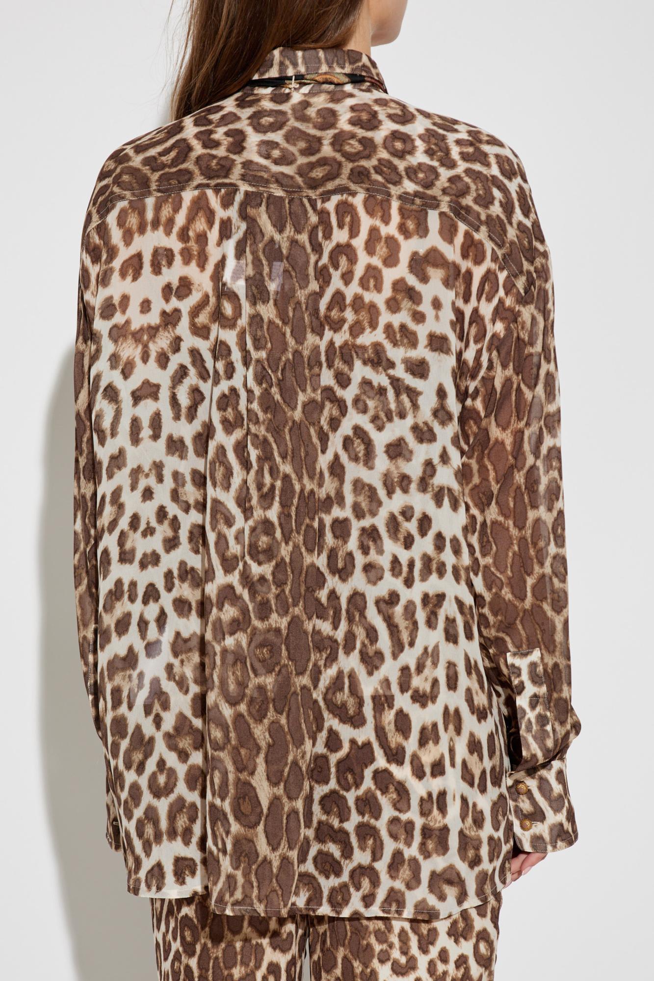 Shop Zimmermann Animal Print Shirt In Choco Leopard