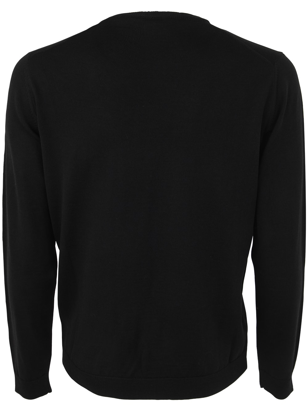 Shop Nuur Long Sleeve Crew Neck Sweater In Black