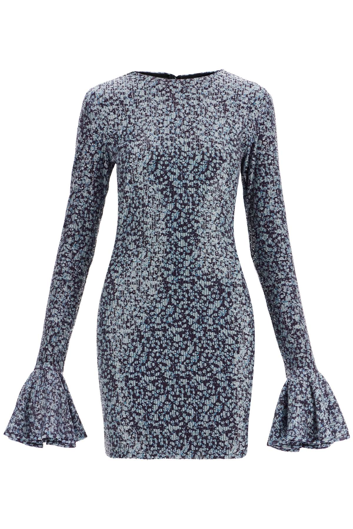 Shop Rotate Birger Christensen Open-back Sequin Mini Dress In Basic|basic