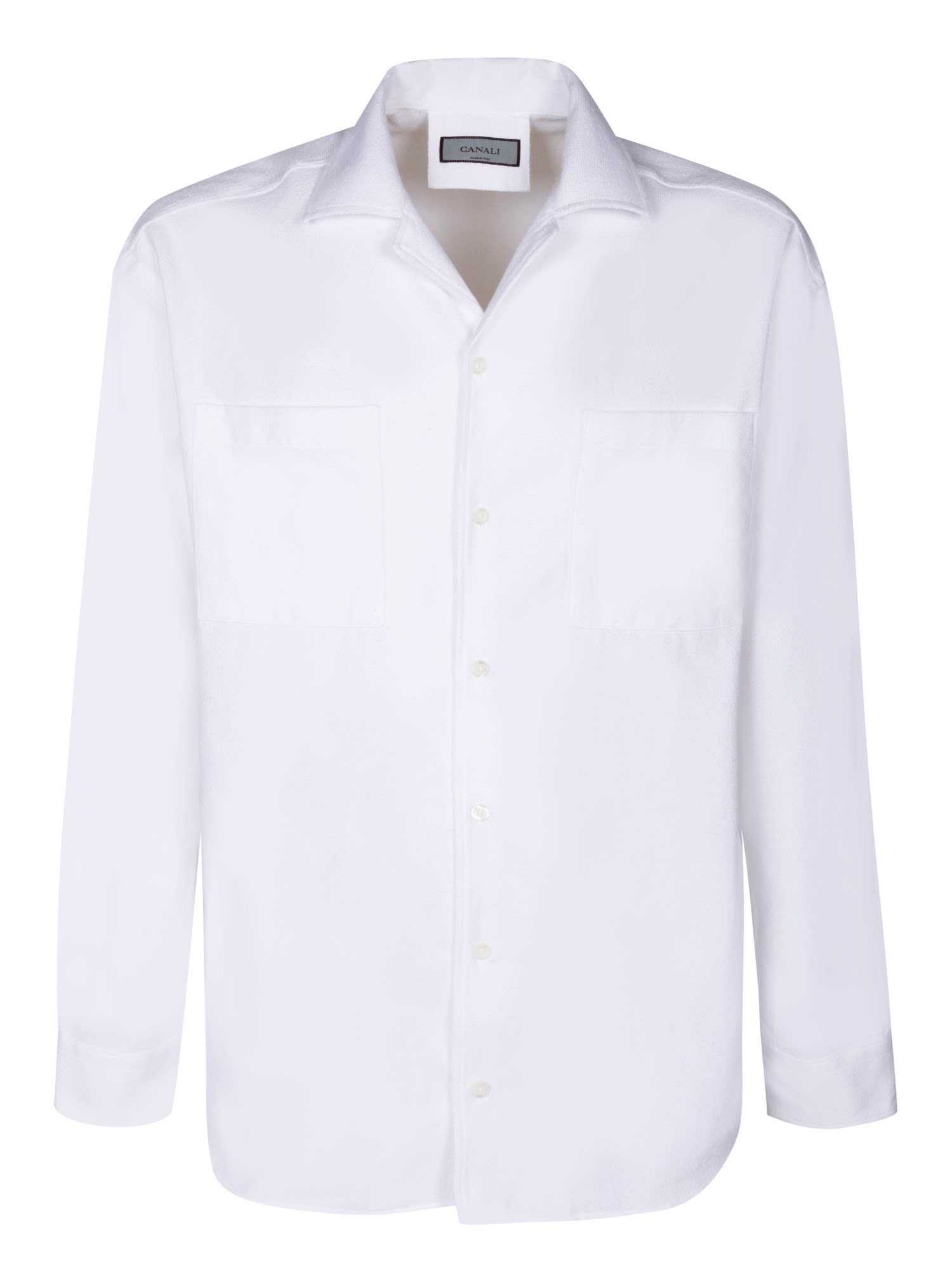 Shop Canali Sponge White Shirt