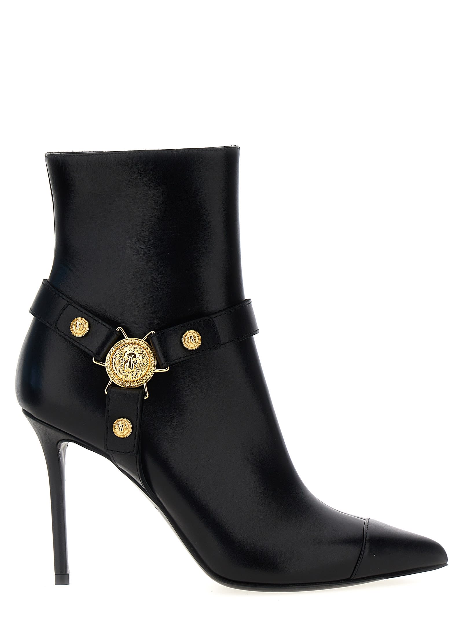 Shop Balmain Eva Ankle Boots In Black