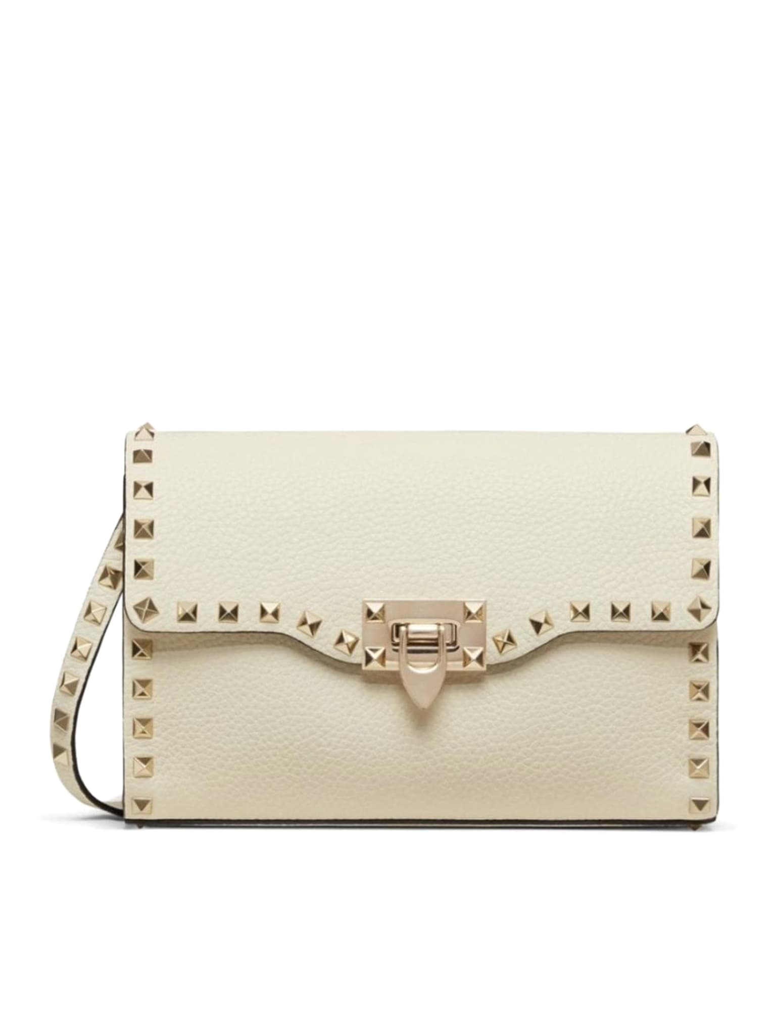 VALENTINO GARAVANI SMALL ROCKSTUD CROSSBODY BAG IN GARNET CALFSKIN 