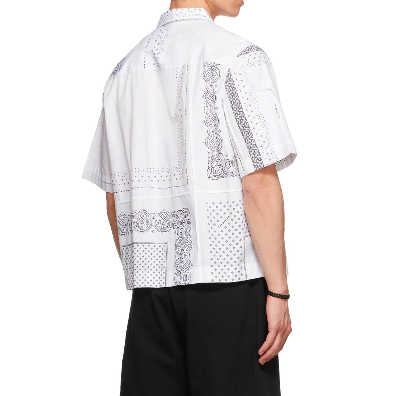 Shop Givenchy Printed Cotton Shirt In White