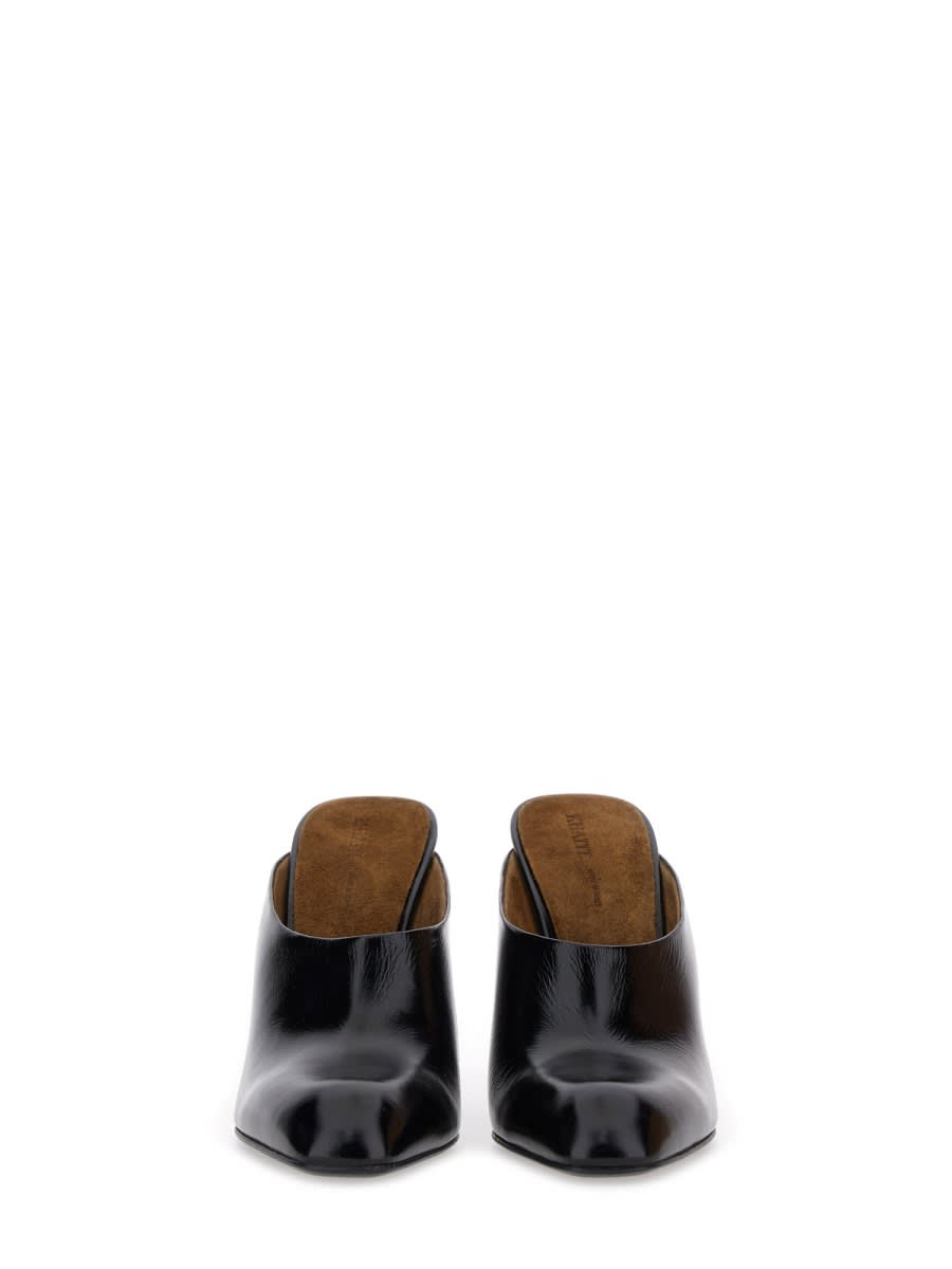 Khaite Colt 100 Leather Mules In Black