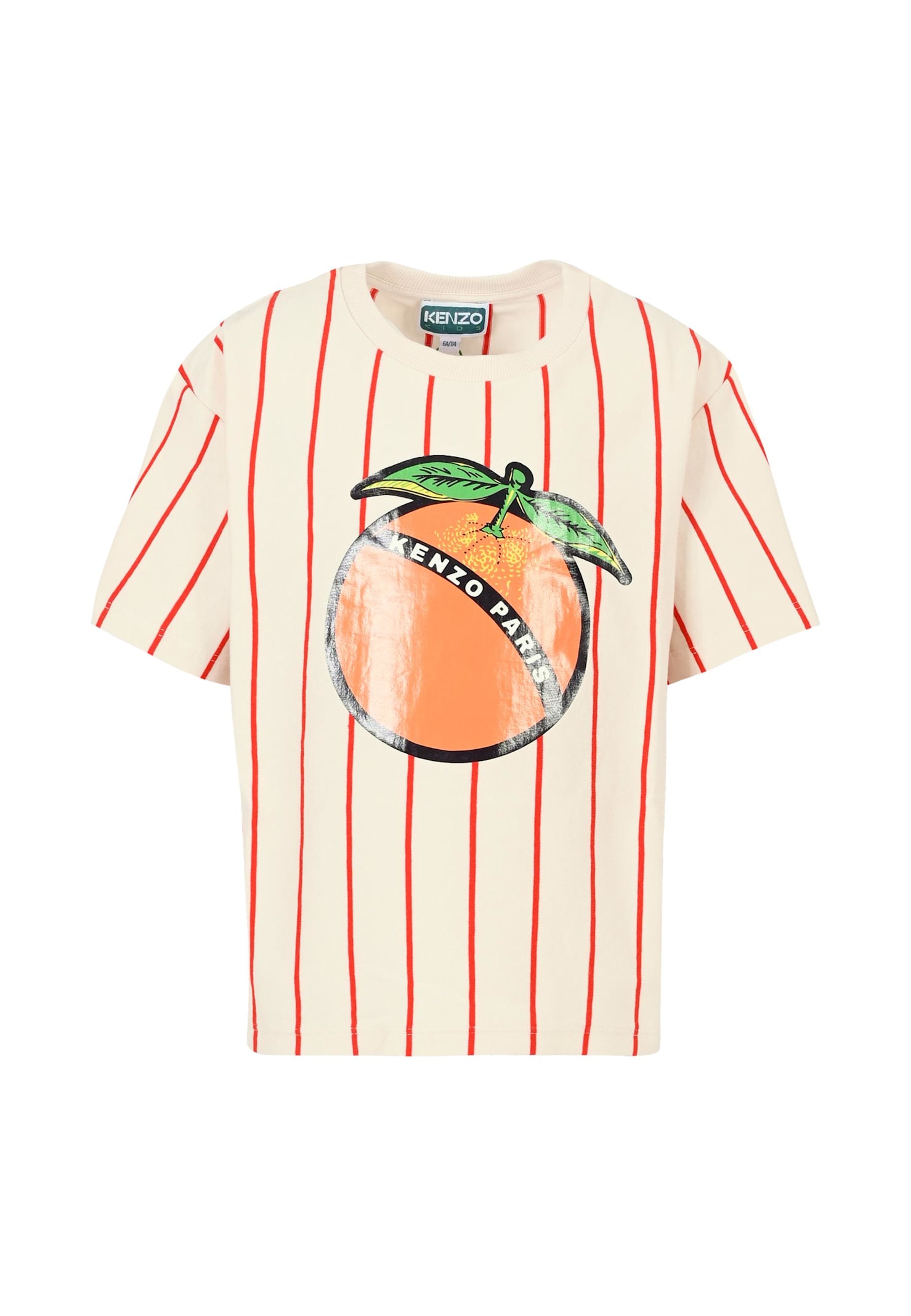 Kenzo Kids' Multicolor T-shirt For Girl With Orange