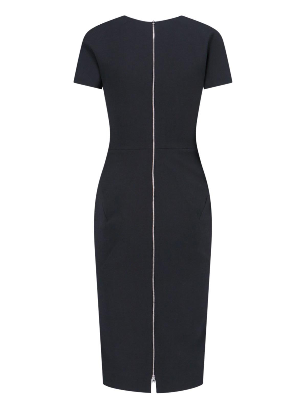 Shop Victoria Beckham Midi T-shirt Dress In Black