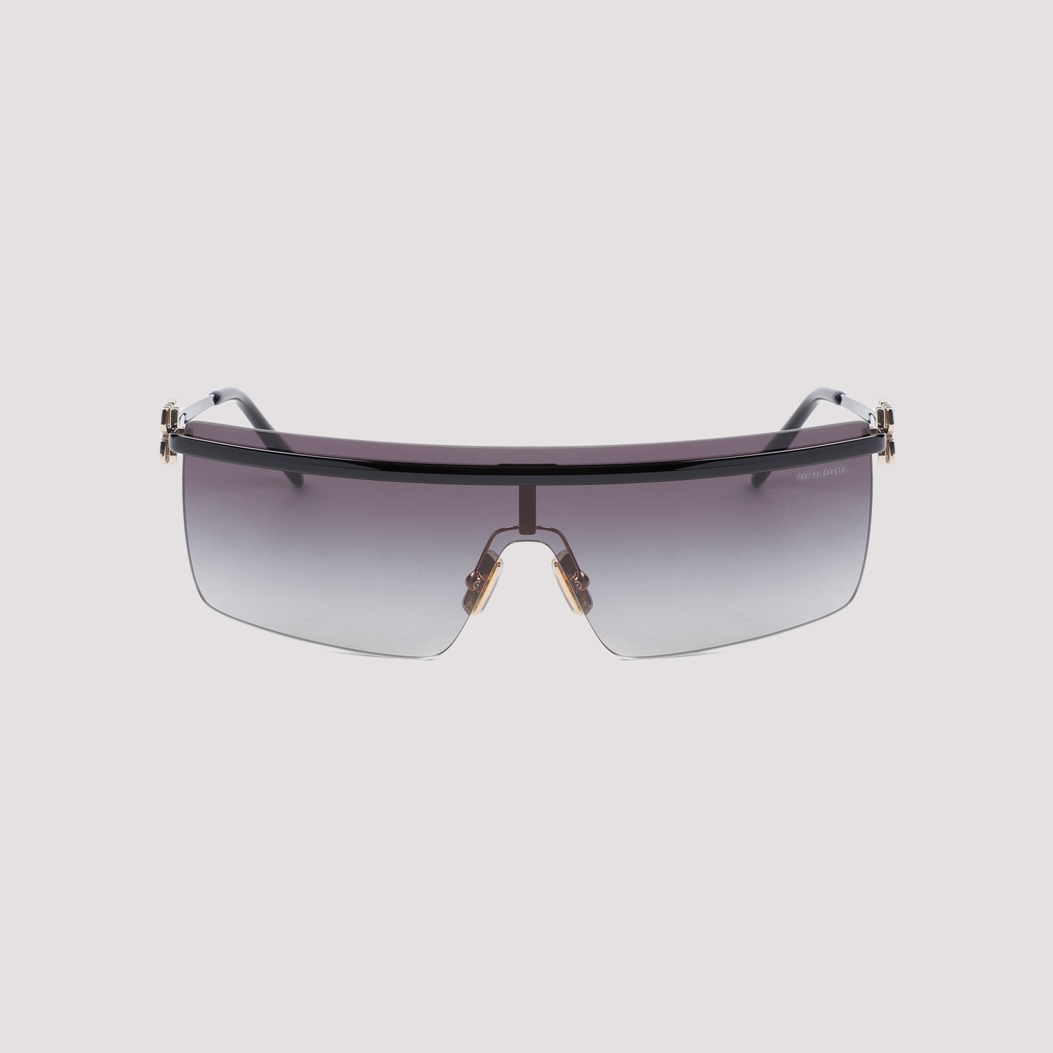 Miu Miu Logo Acetate Sunglasses In Black