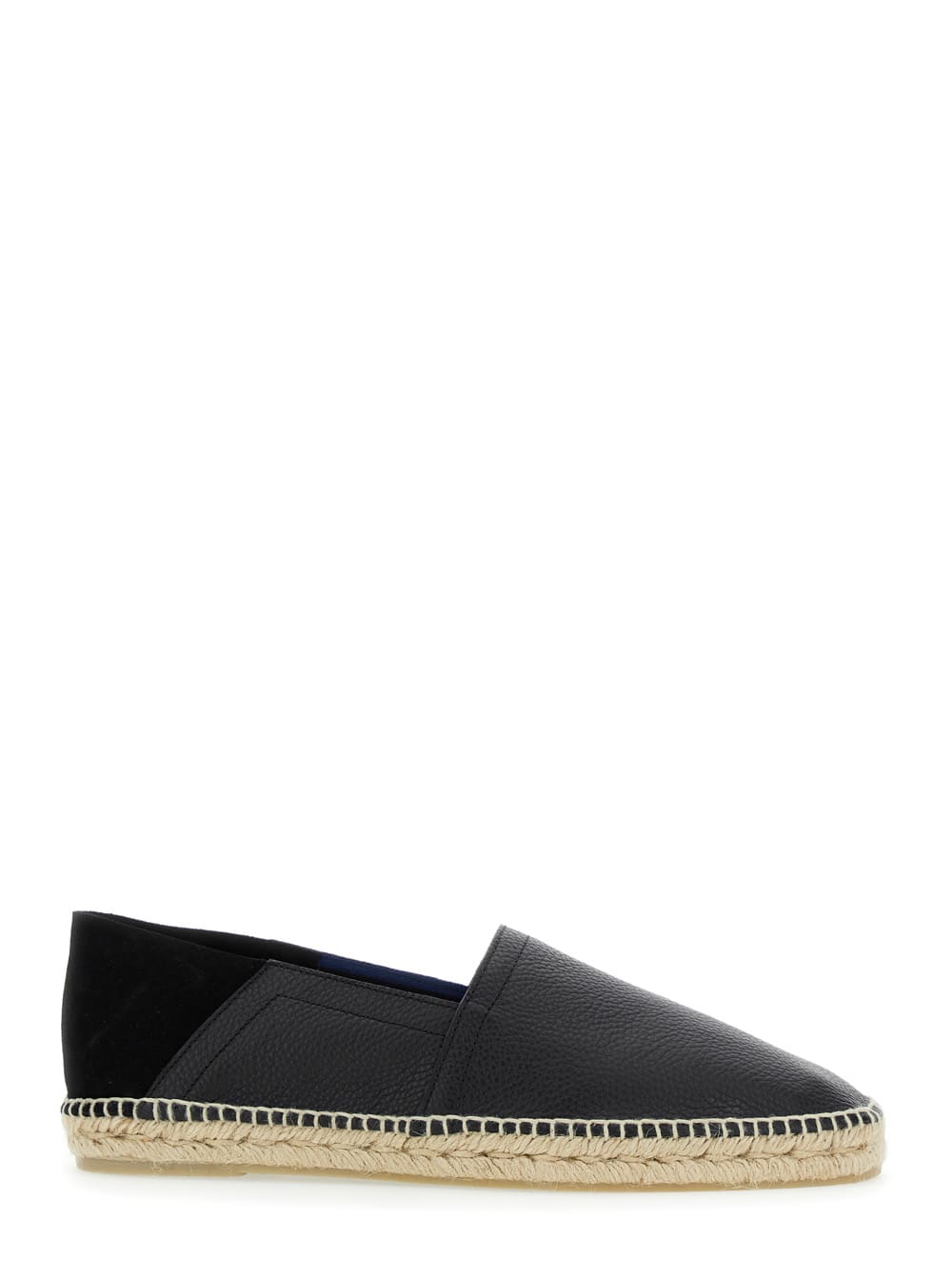 Castañer polo Brown Espadrillas With Braided Raphia Sole In Leather Man