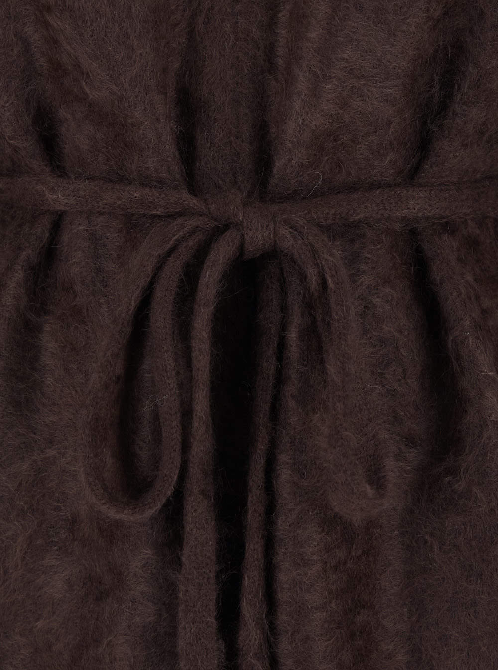 Goat Brown Cardigan With V Neck And Front Belt Closure In Cashmere Woman In Brown