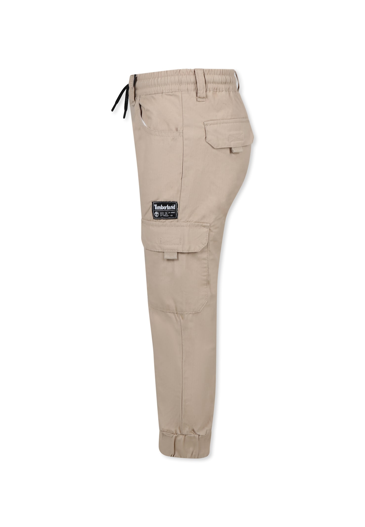 Timberland Beige Trousers For Boy With Logo In Beige