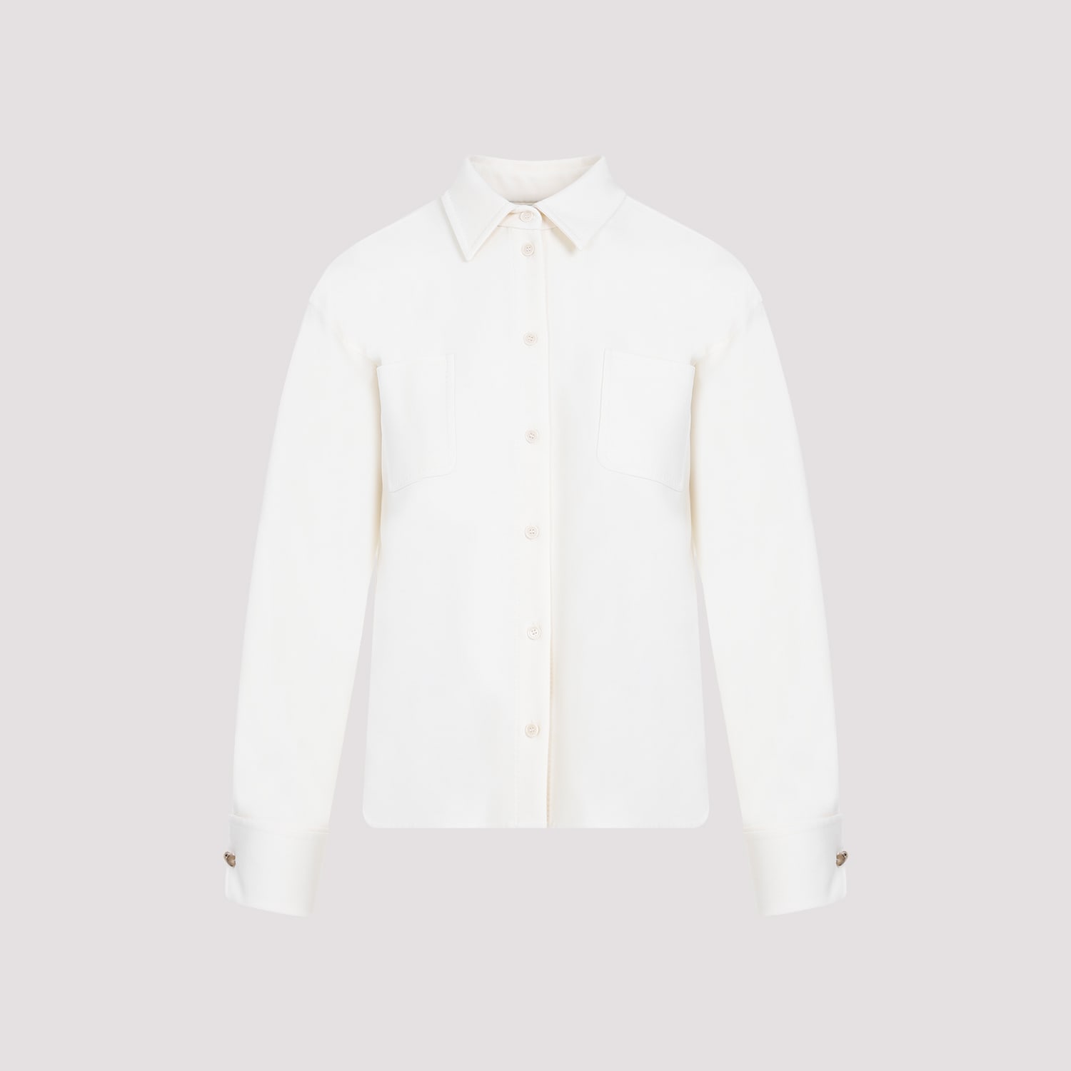 Shop Max Mara Tirolo Shirt Jacket In Bianco