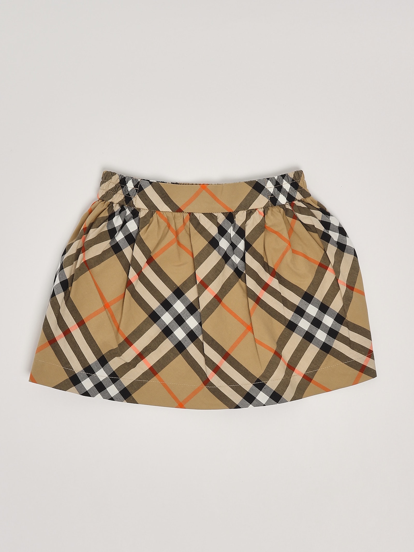 Burberry Kelsey Skirt Skirt In Check Beige
