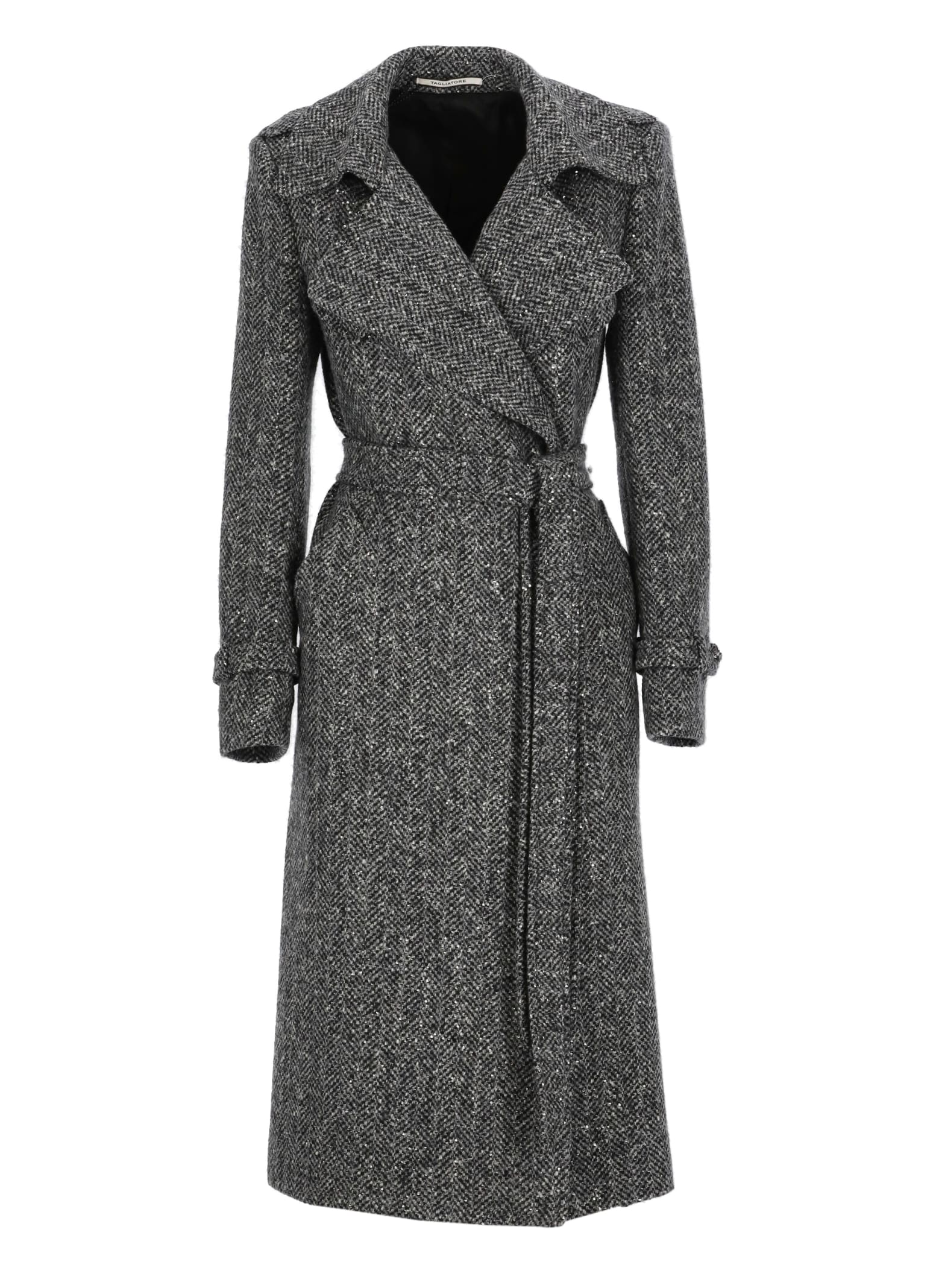 Shop Tagliatore Carola Coat In Grey