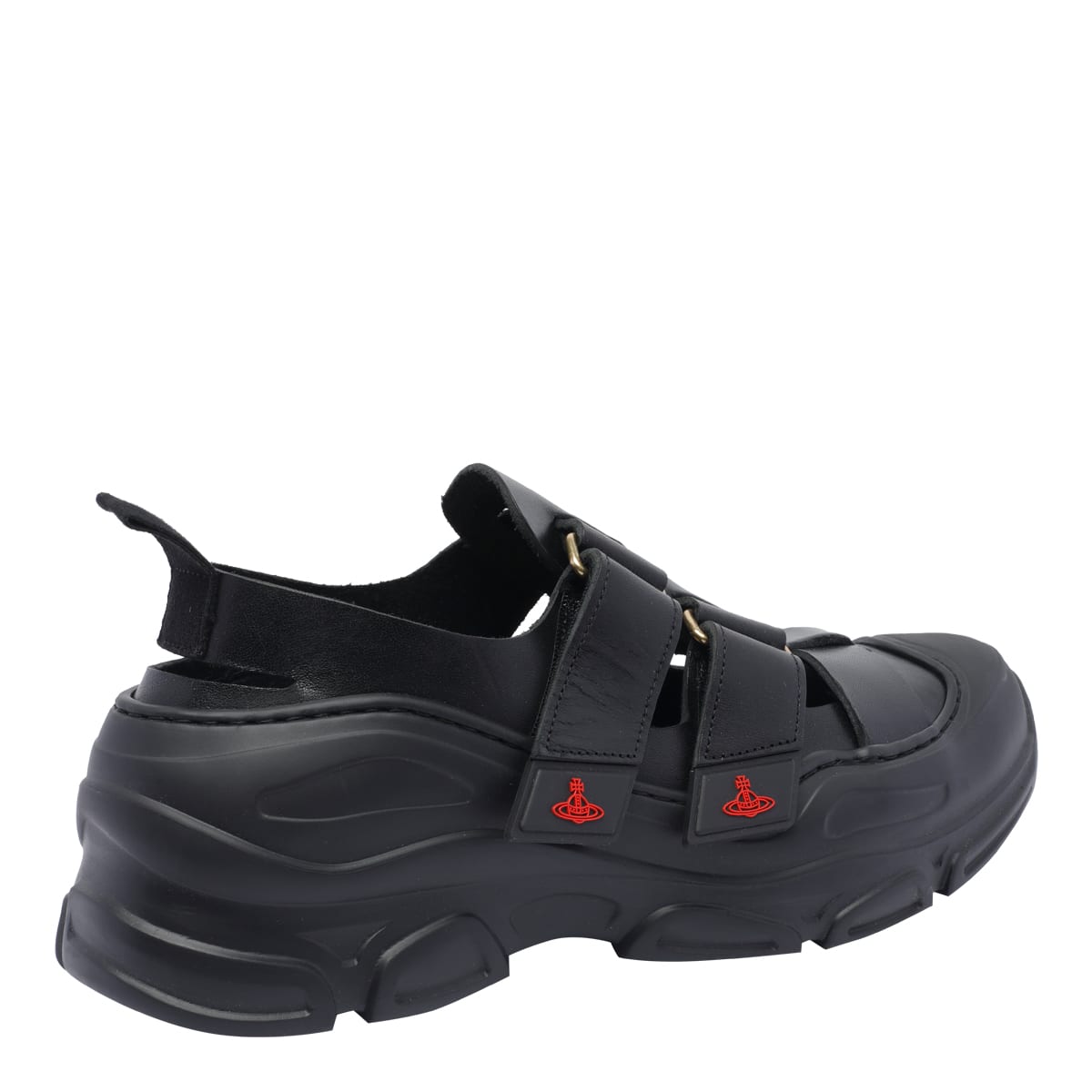 Vivienne Westwood Catch Stomper Sandal Veget Tanned Leather Black 7-41 Men In Black