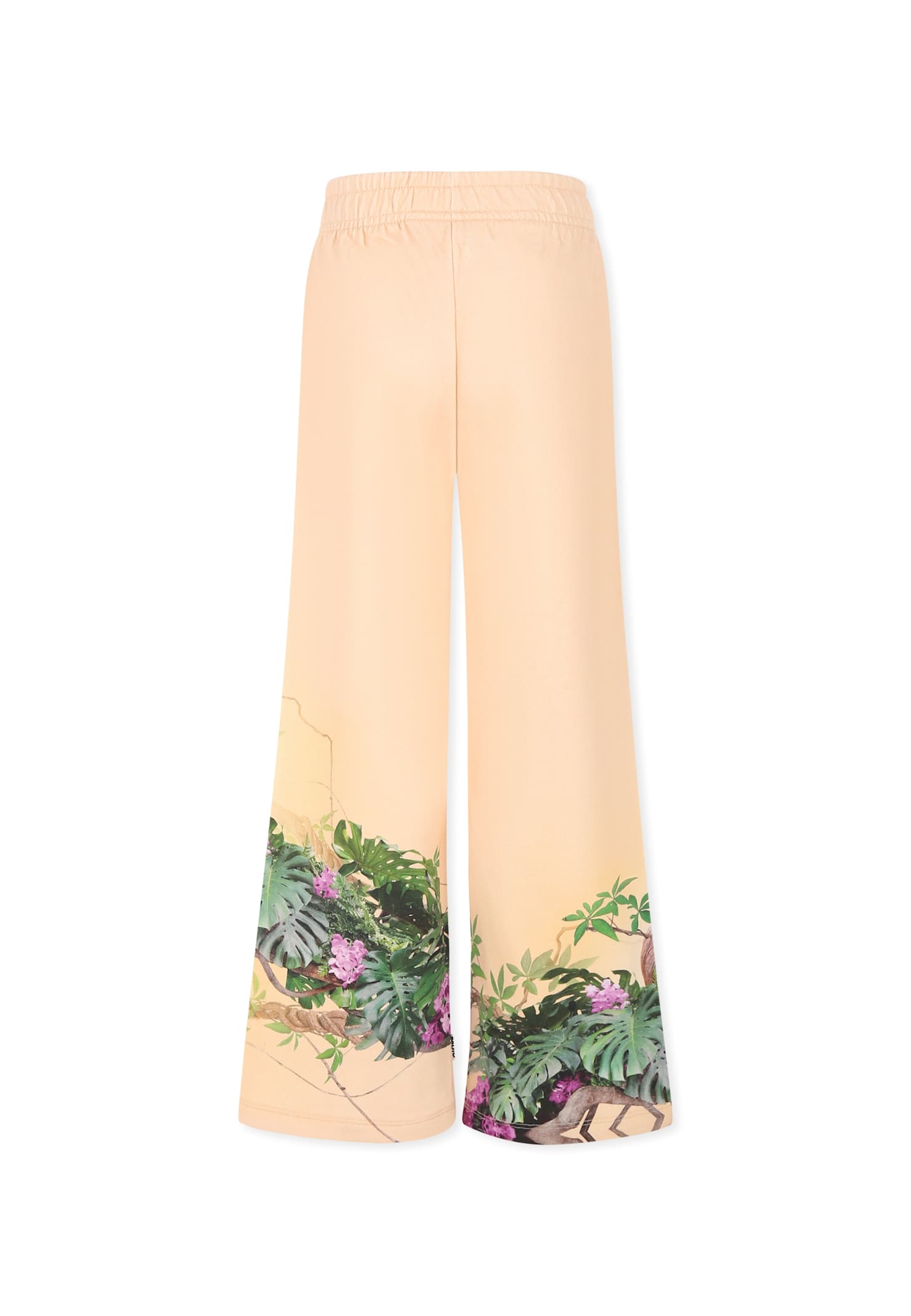 Molo Pink Trousers For Girl With Jungle Print In Pink