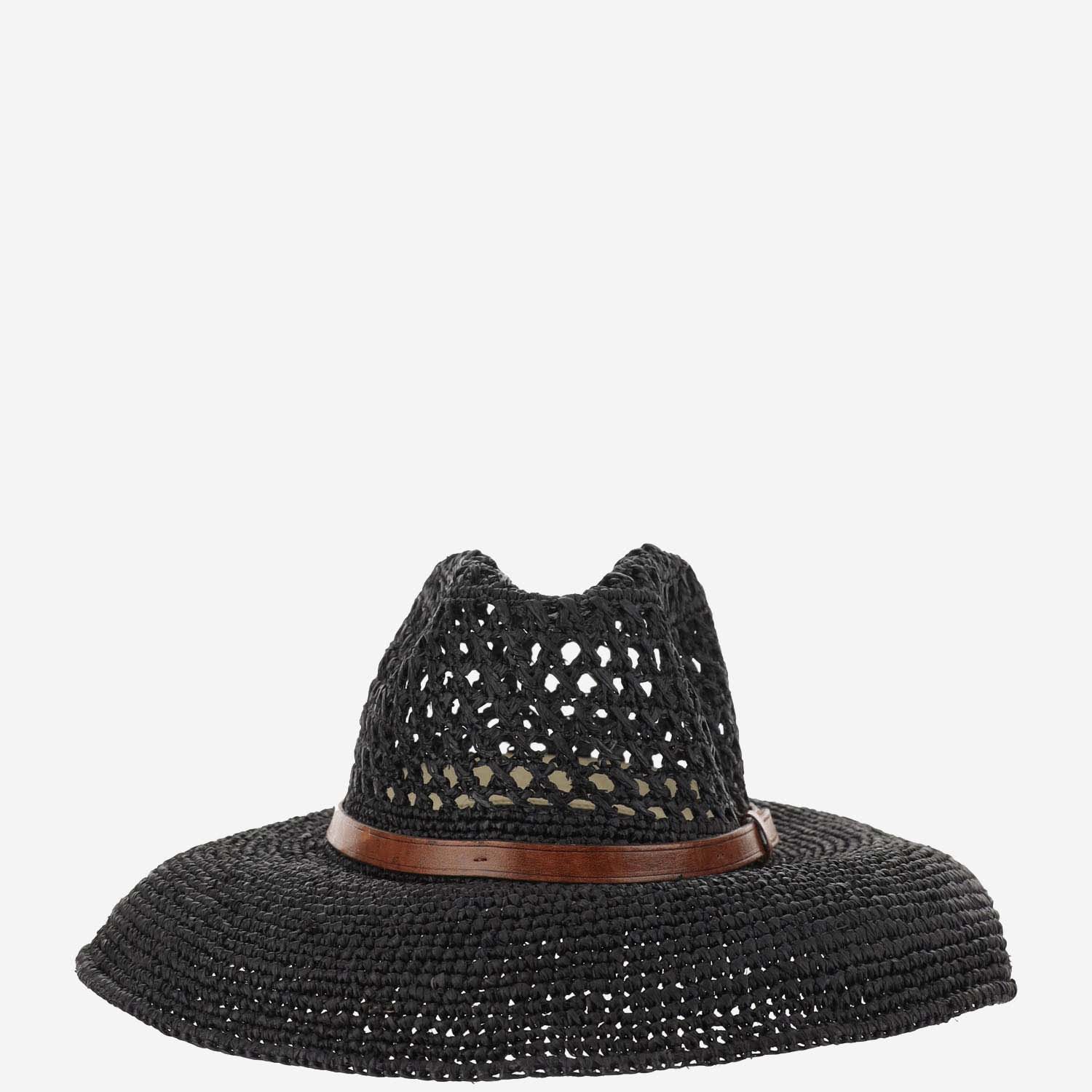 Raffia Hat With Leather Strap