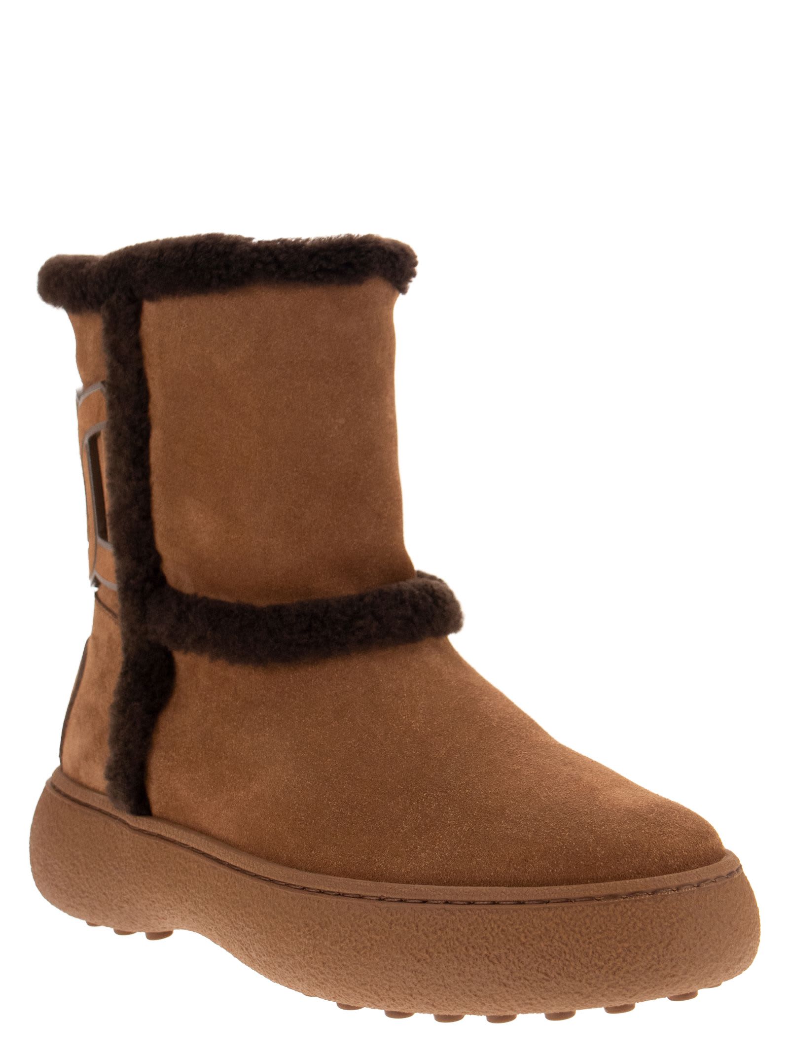 Tod's Winter Rubbers Polish Kate Mon Shoes In Brown