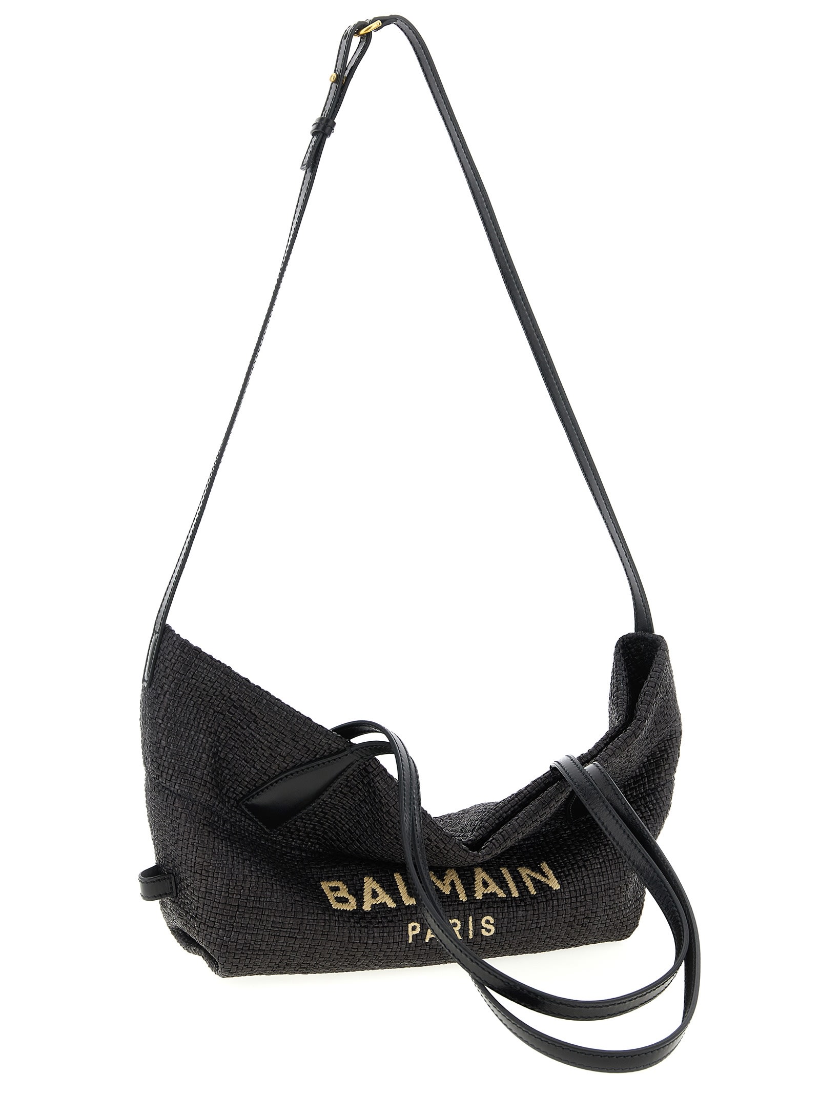 Balmain Shooping Track-small Rafia In Black
